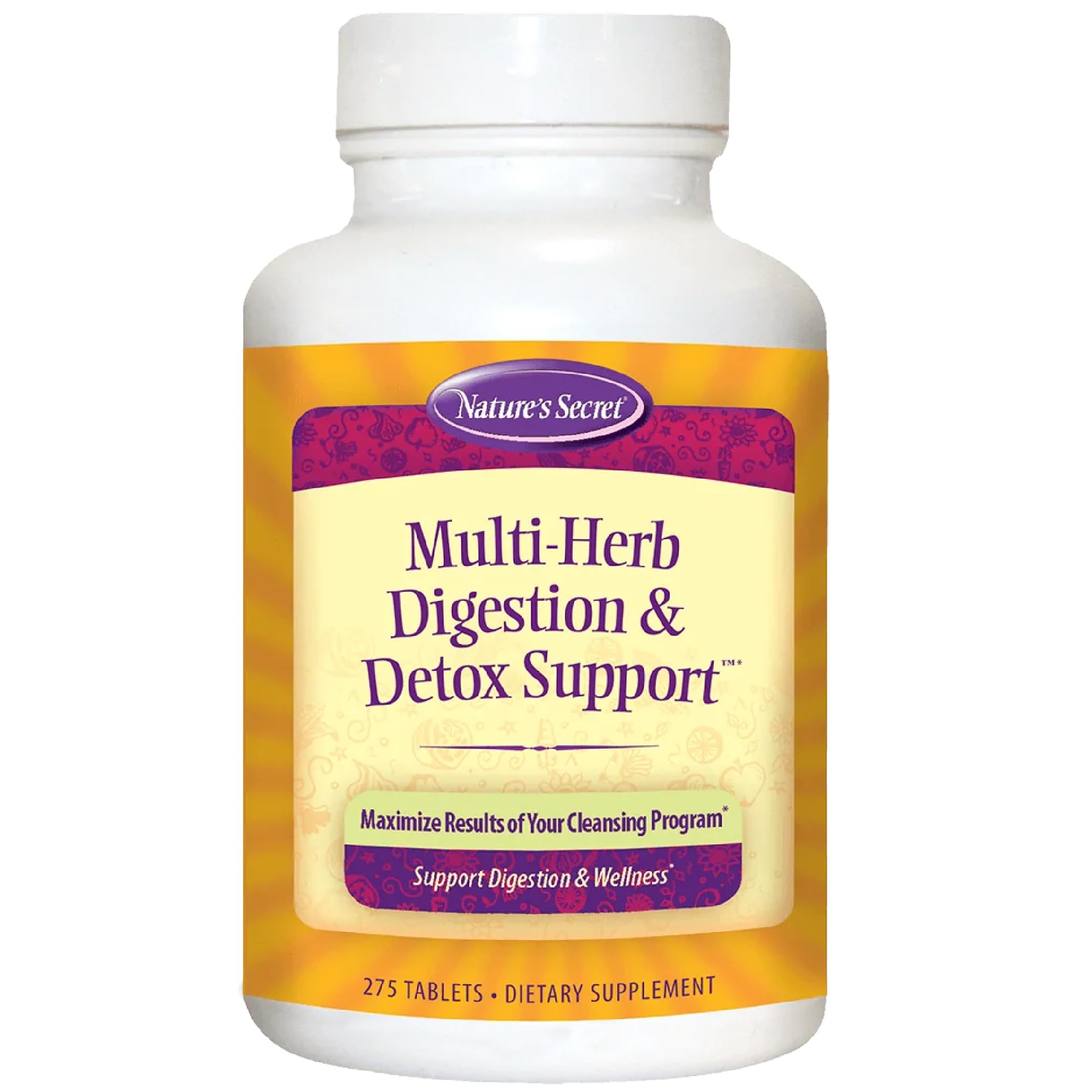 Nature's Secret Multi Herb Digestion and Detox Support Economy Diet Supplement, 275 Count