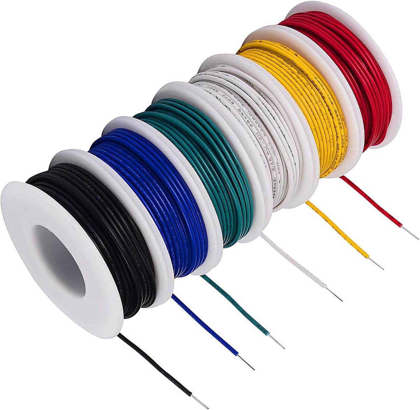 20 Gauge Solid Wire-Solid Wire Kit-6 Different Colored 26 Feet spools 20 awg Jumper Wire- Hook up Wire Kit