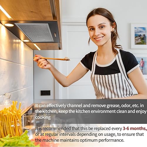 Miniatura 7 de Filtro de carbón para campana extractora Broan 97007696, S97007696, 9700568, 6105C, 413023, Whirlpool W10355450, tamaño del filtro 10.5 x 8.75 x