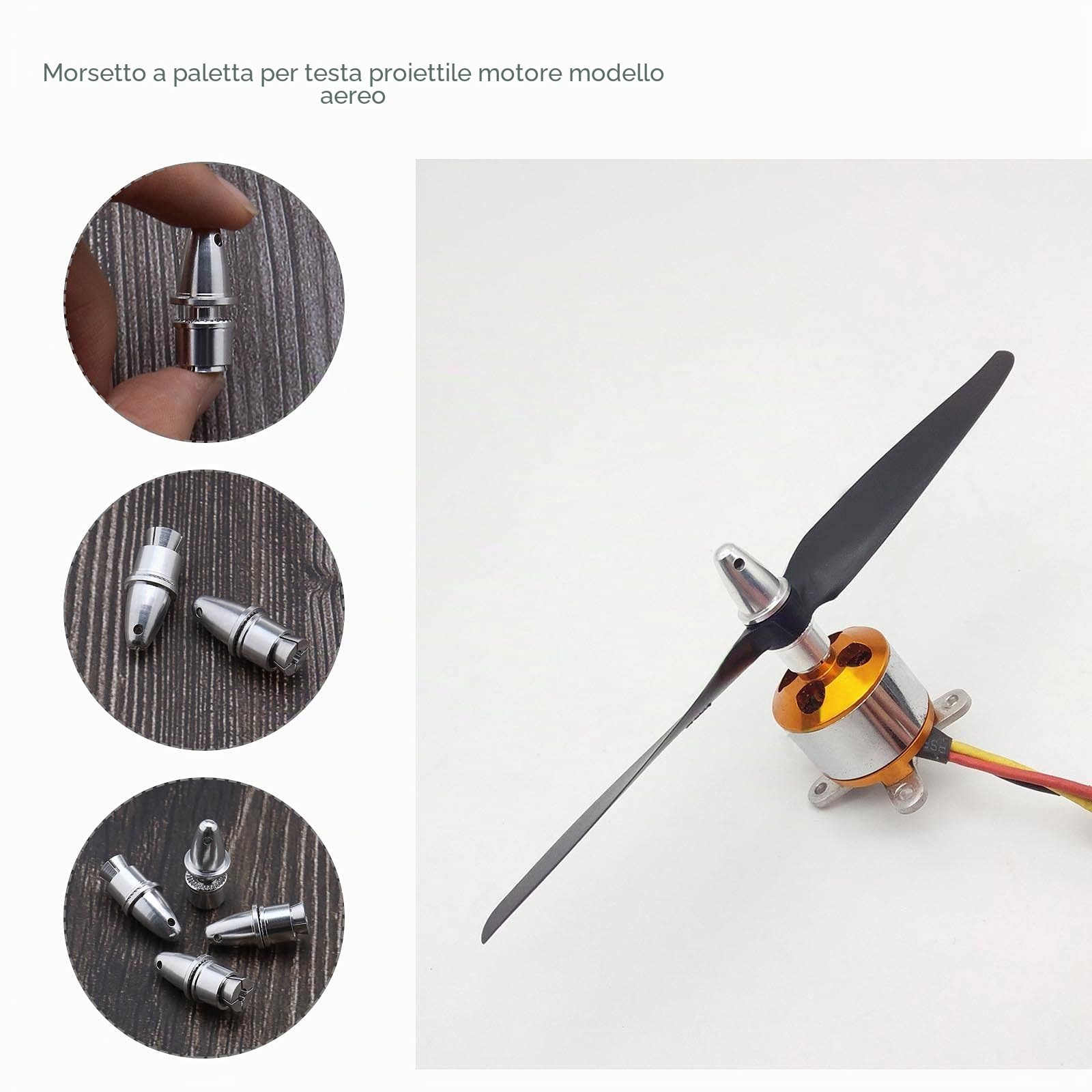 4 Pezzi Adattatore Per Elica Da 3,17 MM Supporto Per Adattatore Per Elica In Alluminio Per Accessori Per Motore Elettrico (apertura Da 3,17 Mm E Asse Di Uscita Da 5 Mm)