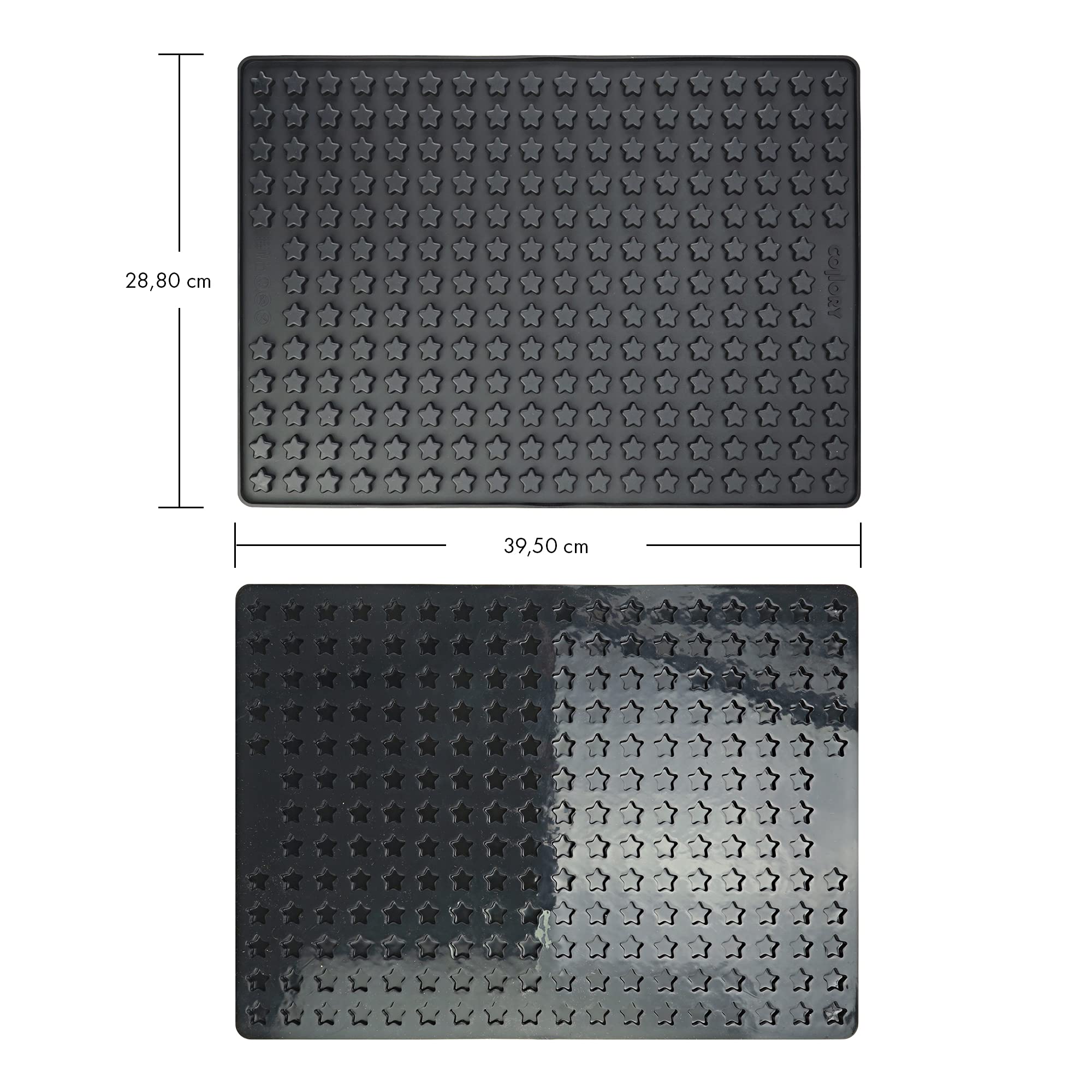 Collory Tappetino da forno per mini (1,5 cm), forma a cuore, in silicone, per cioccolatini, resistente al calore, per alimenti e senza Bpa