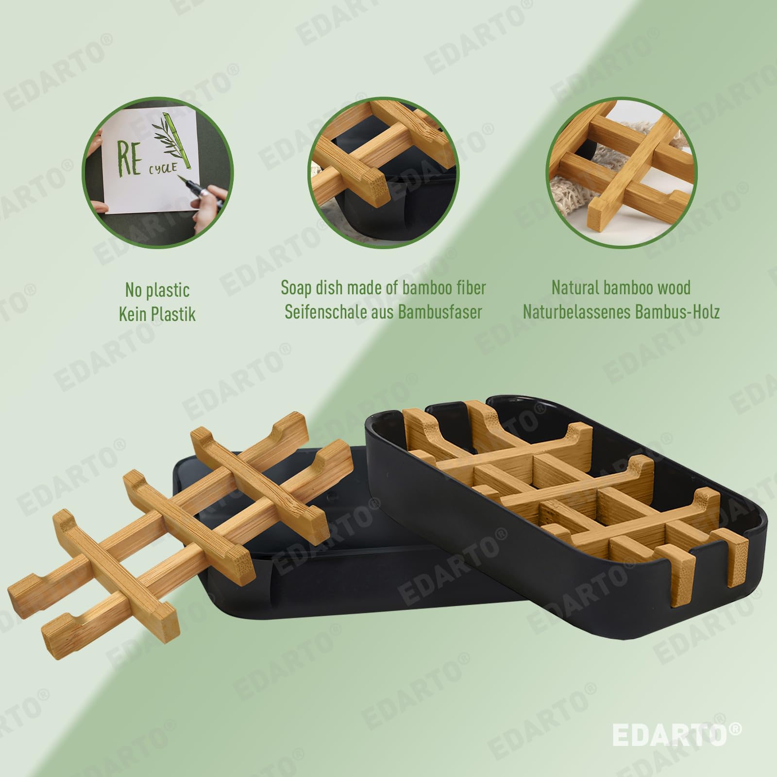 Set Ecologico Portasapone In Bambù + Spazzolini + Sacchetti Sisal - 2