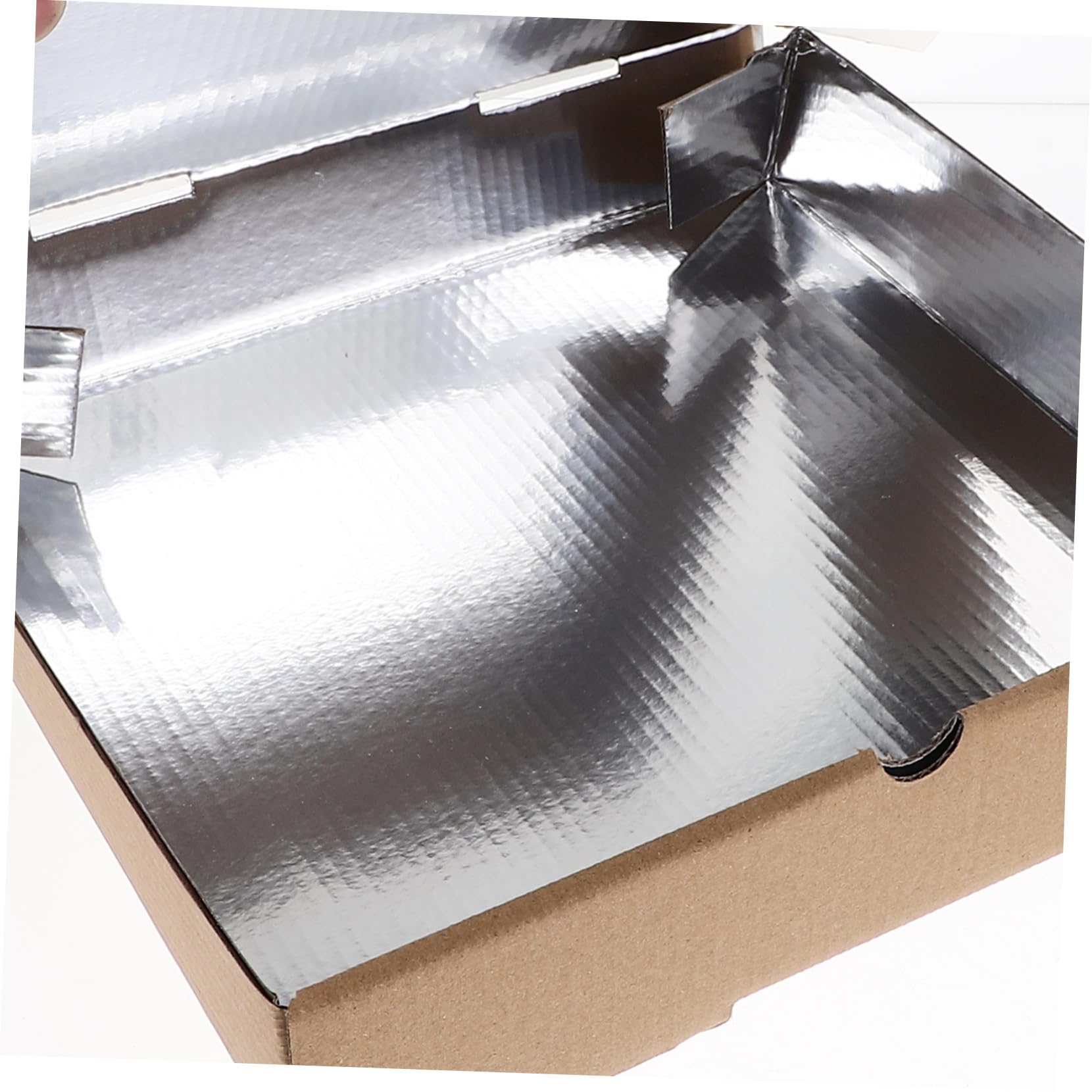 SOLUSTRE 10kawałki Sztuk Aluminiowych Pudełek Pizze Cali Izolowane Opakowania Do Żywności Odporny Tłuszcz Do Wynos Imprez Pikników i Podróży