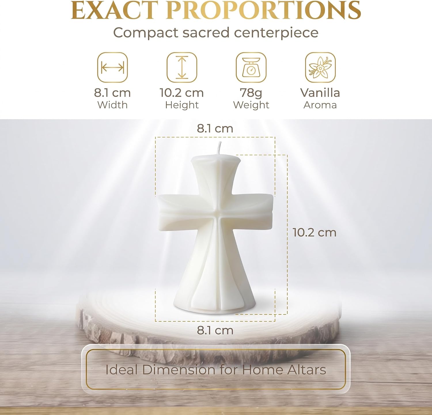 Cross Shaped Soy Wax Candle,Scented Religious Prayer Candle for Home
