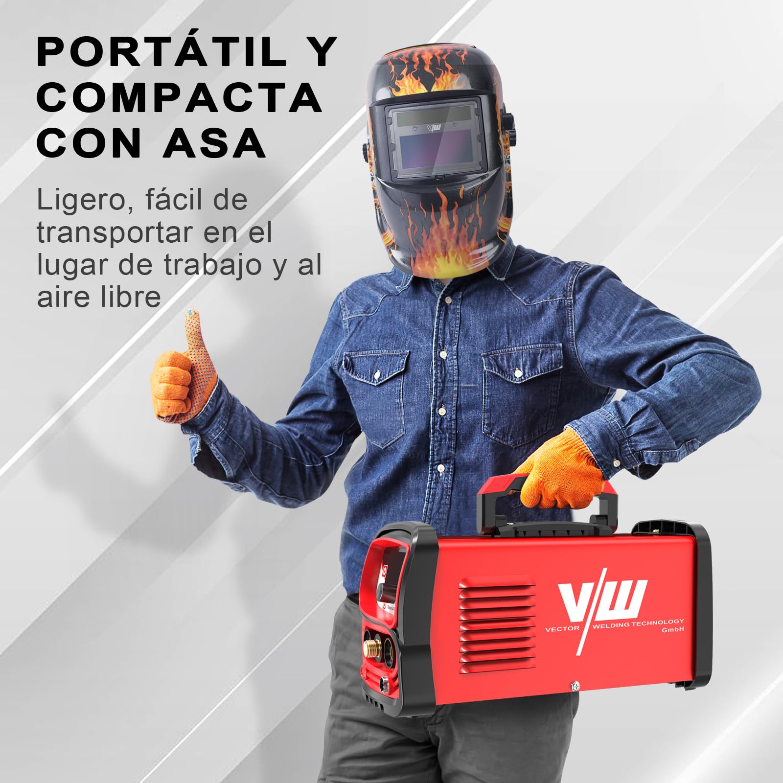 Máquina de soldadura Tig con 200 amp y función de soldadura por electrodo de 170 amp | Función de pulso - preflujo y postflujo de gas - subida y bajada de corriente - Tokyo 2300 de Vector Welding