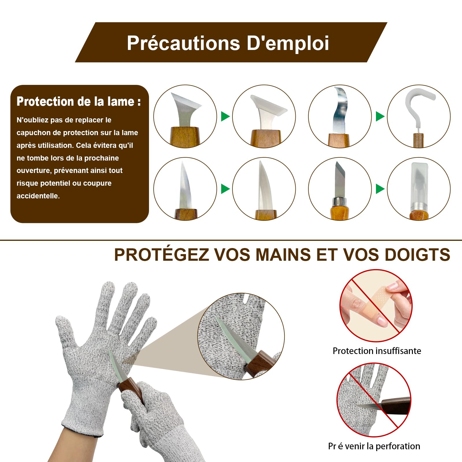 Kit de Sculpture sur Bois avec 23 Pièces de Sculpture pour Adultes Couteaux à Sculpter Professionnels pour Figurines en Bois, Figurines D'animaux, Décorations et Travaux Artistiques
