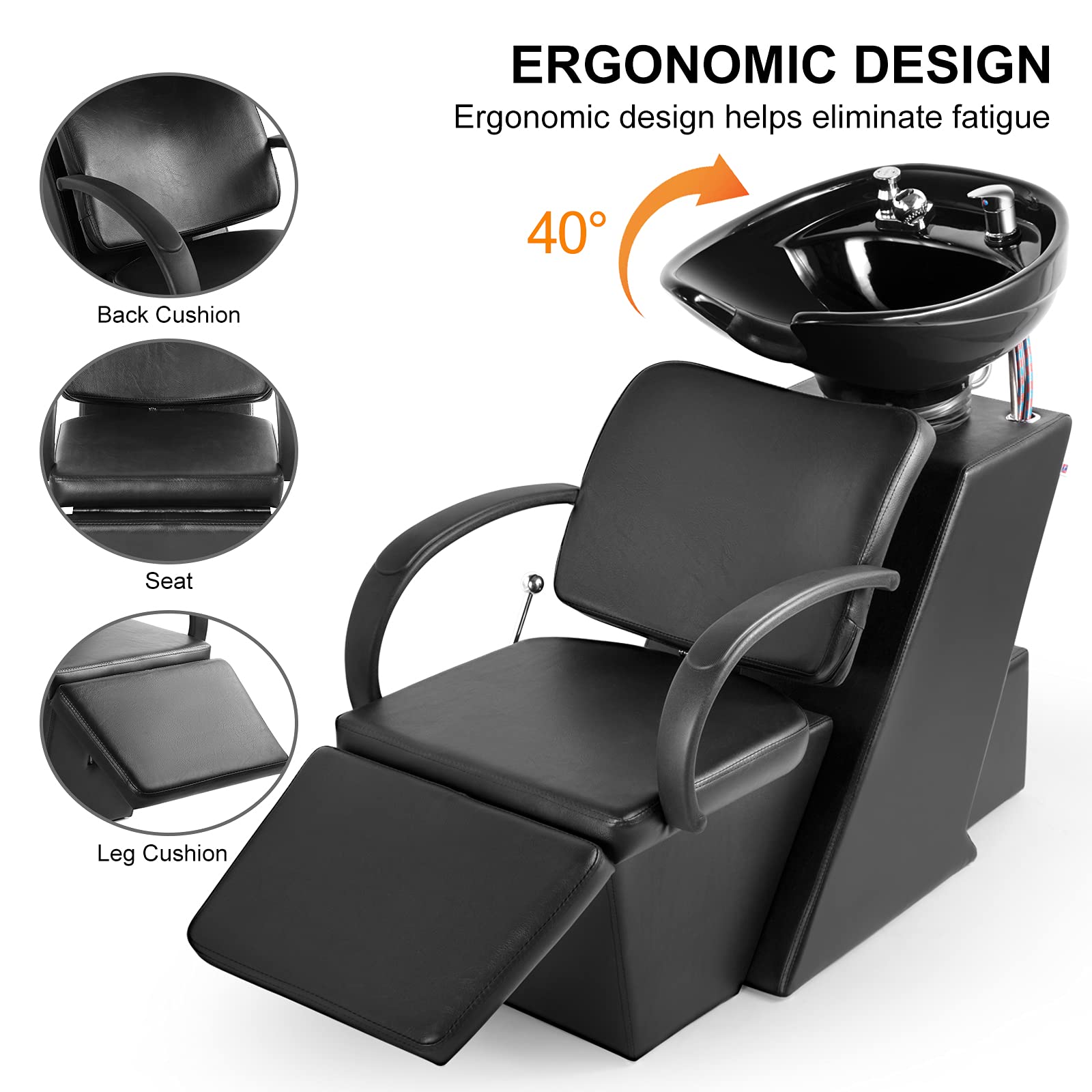 Buy Artist Hand Shampoo Bowl and Chair Ceramic Bowl Shampoo Chair