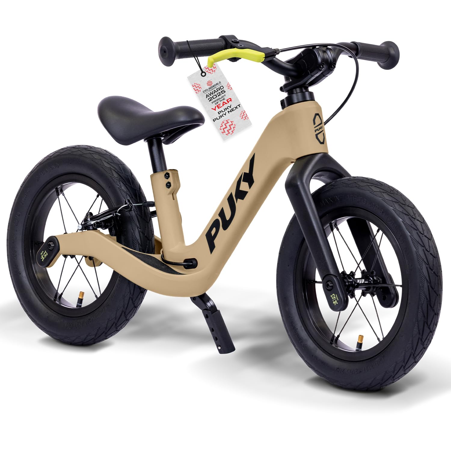 PUKY Next 12 Sable/Noir – Vélo Enfant évolutif De 2 à 6 Ans, Draisienne Avec Frein Et Guidon Sécurisé, Confort Et Légèreté