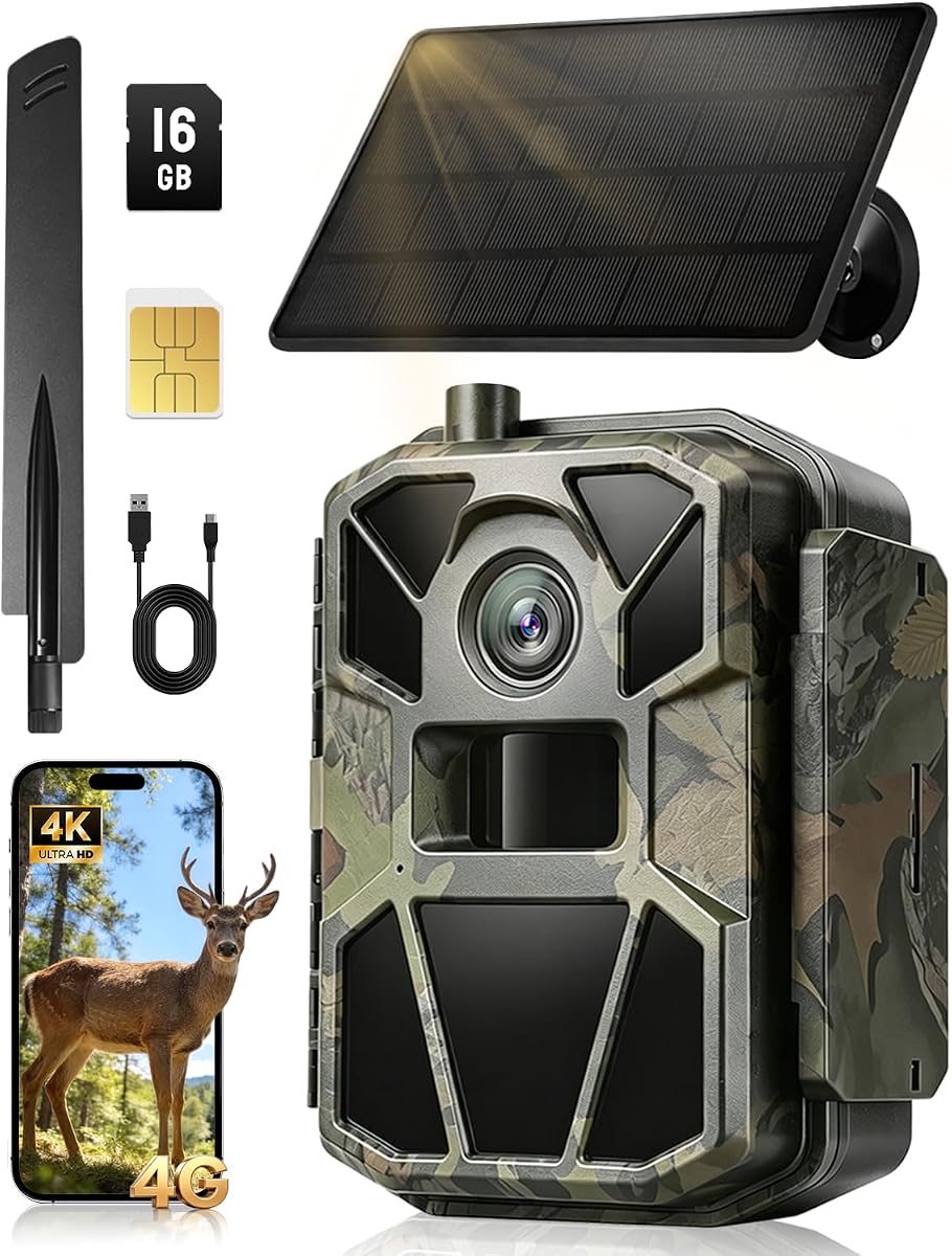 4G LTE Cellular Trail Camera 1-Year Free Data