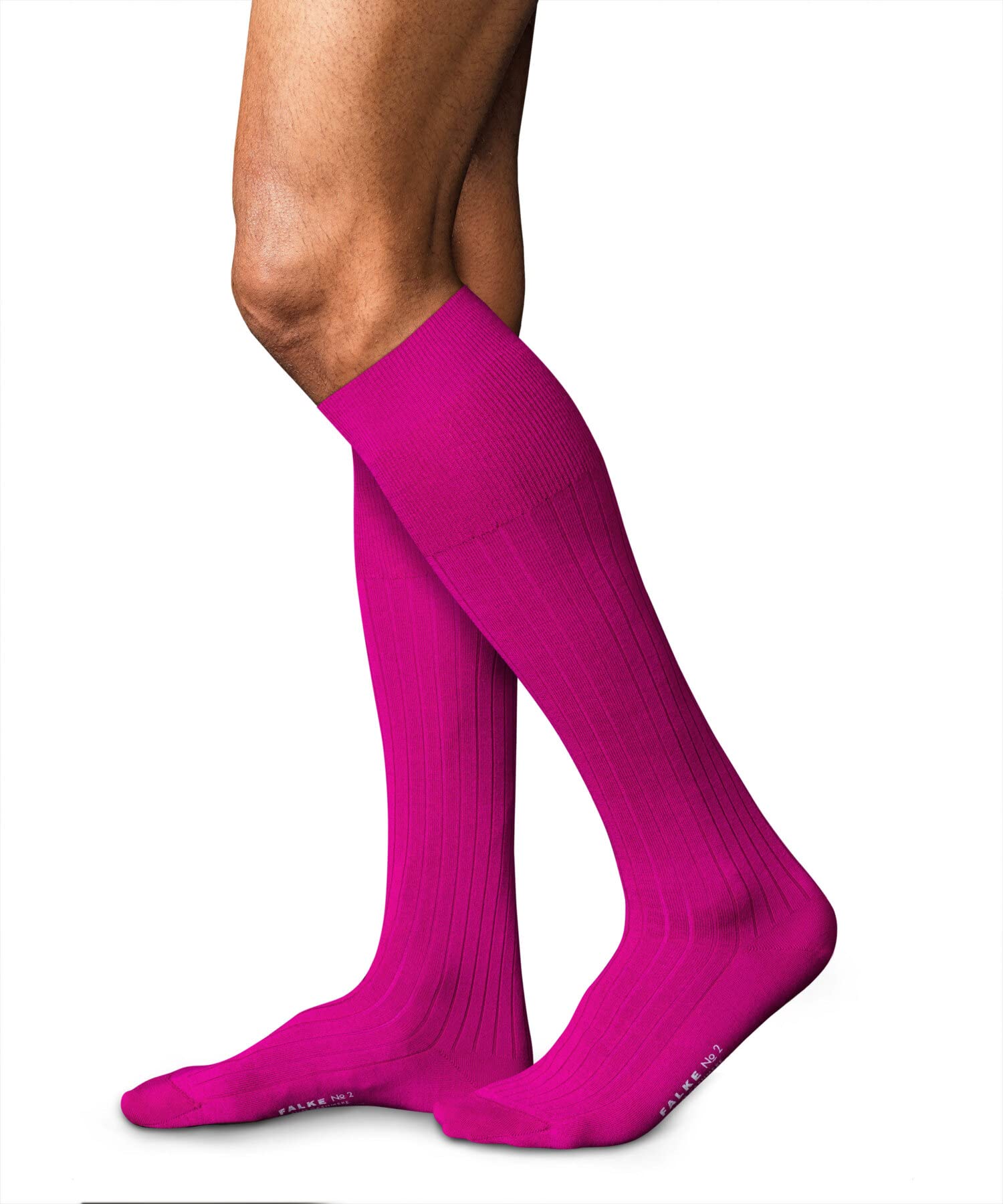 FALKE Mężczyźni Podkolanówki No. 2 M Kh Najlepszy Kaszmir długie jednokolorowe 1 Para, Różowy Arctic Pink 8233, 41-42