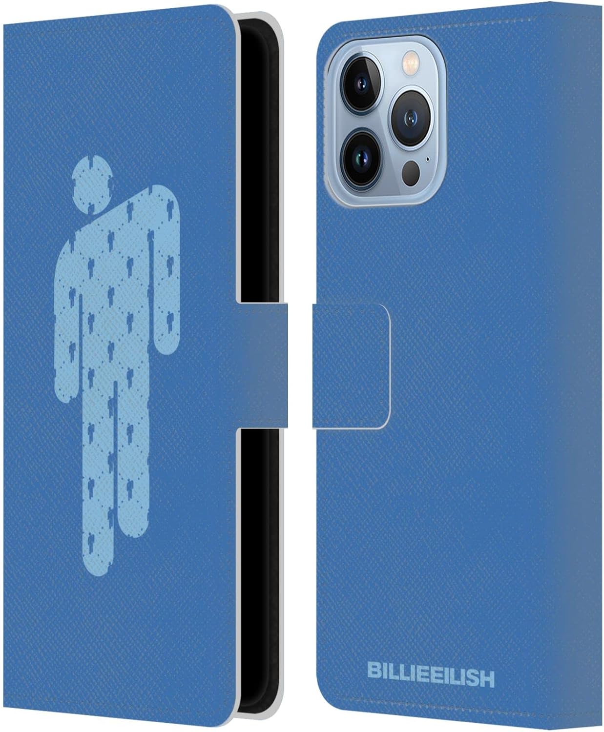 Head Case Designs Officially Licensed Billie Eilish Blohsh Blue Key Art Leather Wallet Case Compatible with Apple iPhone 13 Pro Max