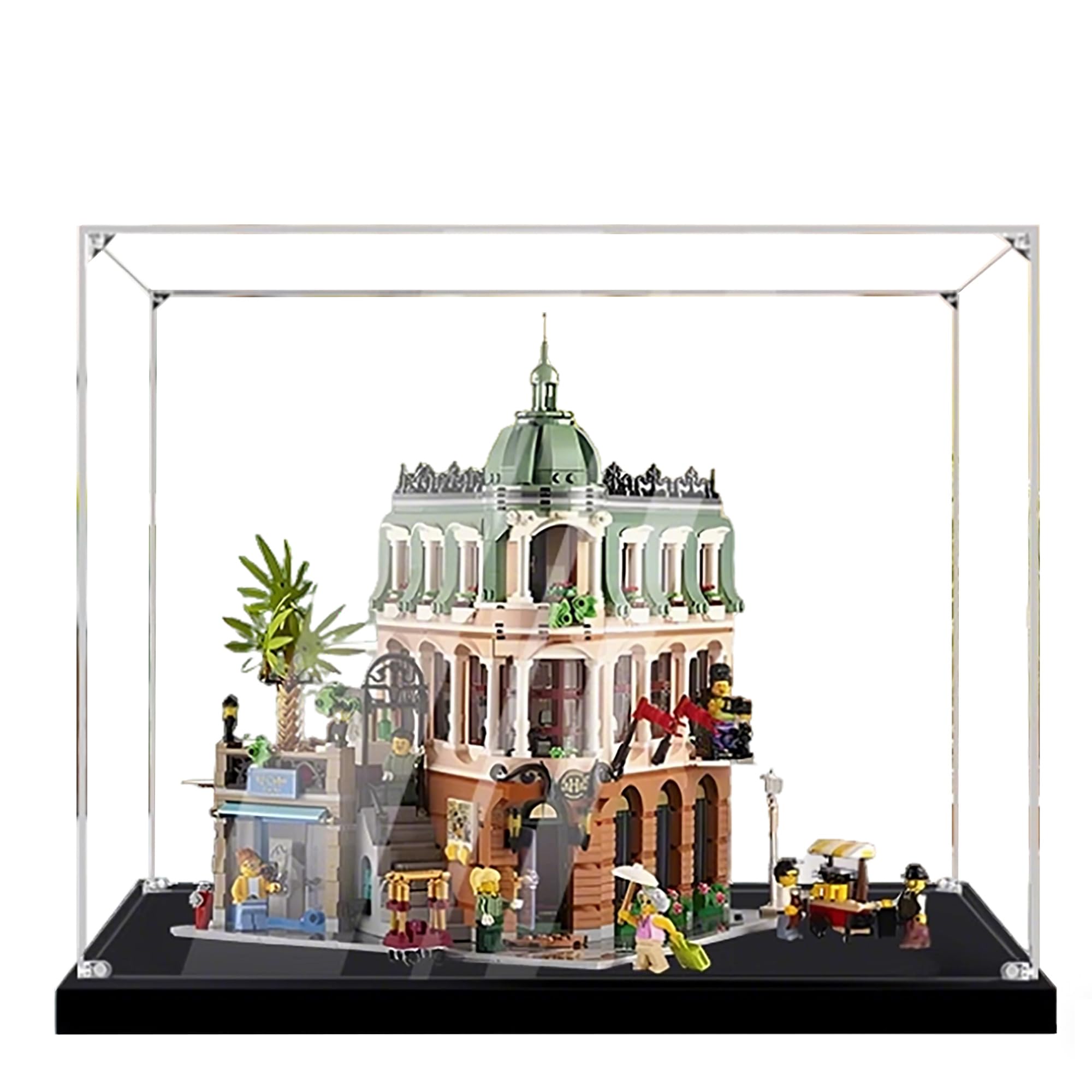 Acrylic Display Case for Lego 10297 Corner Boutique Hotel Model, 3mm Dustproof Display Box, Display Case Compatible with Lego 10297 (Model Not Included) (Transparent 2MM)