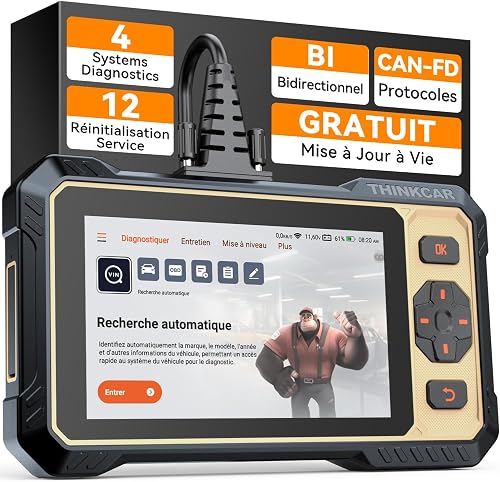 THINKCAR 662 Valise Diagnostic Auto,4 Systèmes,12 Réinit. 