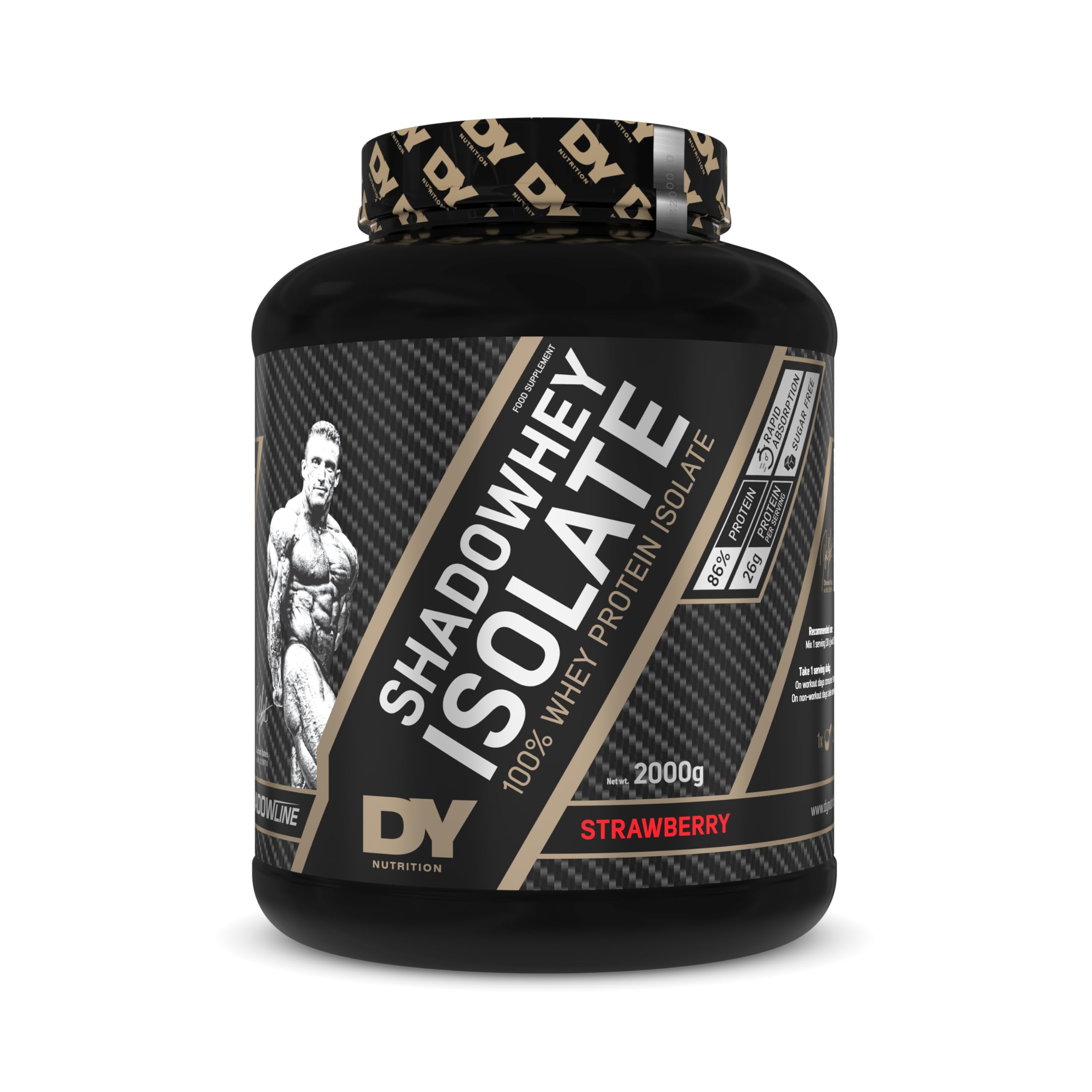 Dorian Yates Nutrition Shadowhey Isolate (2000g) Strawberry - Białka - Izolat białka serwatkowego