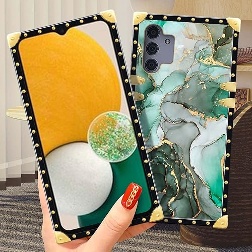 Miniatura 4 de Funda compatible con Samsung Galaxy A13 5G, TPU suave de lujo y parte trasera de policarbonato duro para niñas y mujeres, funda protectora a prueba