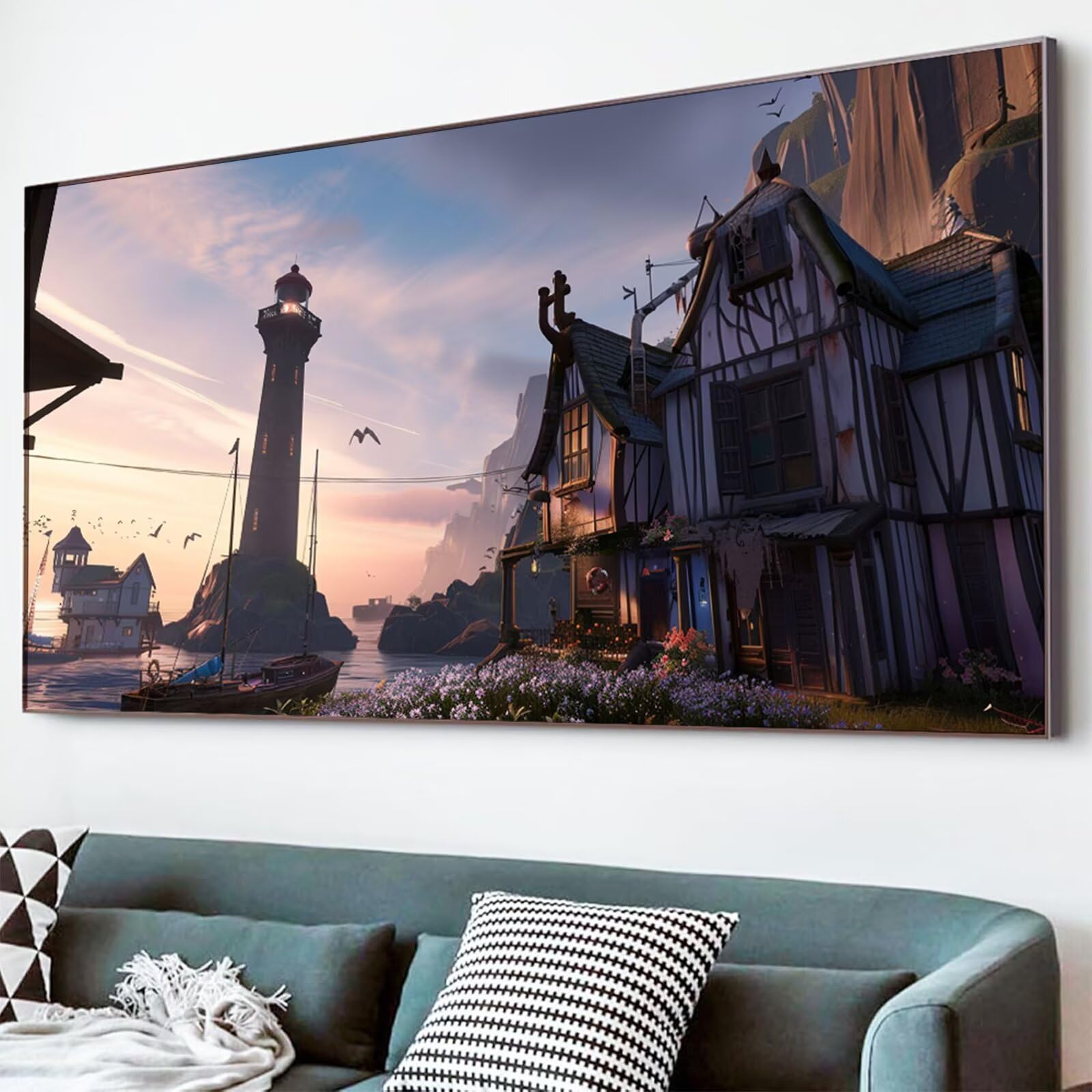Diamond Painting Architektur Diamond Painting Erwachsene Landschaft Bastelset Kinder ab 6 Jahre Mosaikherstellung Kreatives Geschenke für Mädchen Anfänger, Kreuzstich Arts Zimmer Deko 60x120cm Y5-784