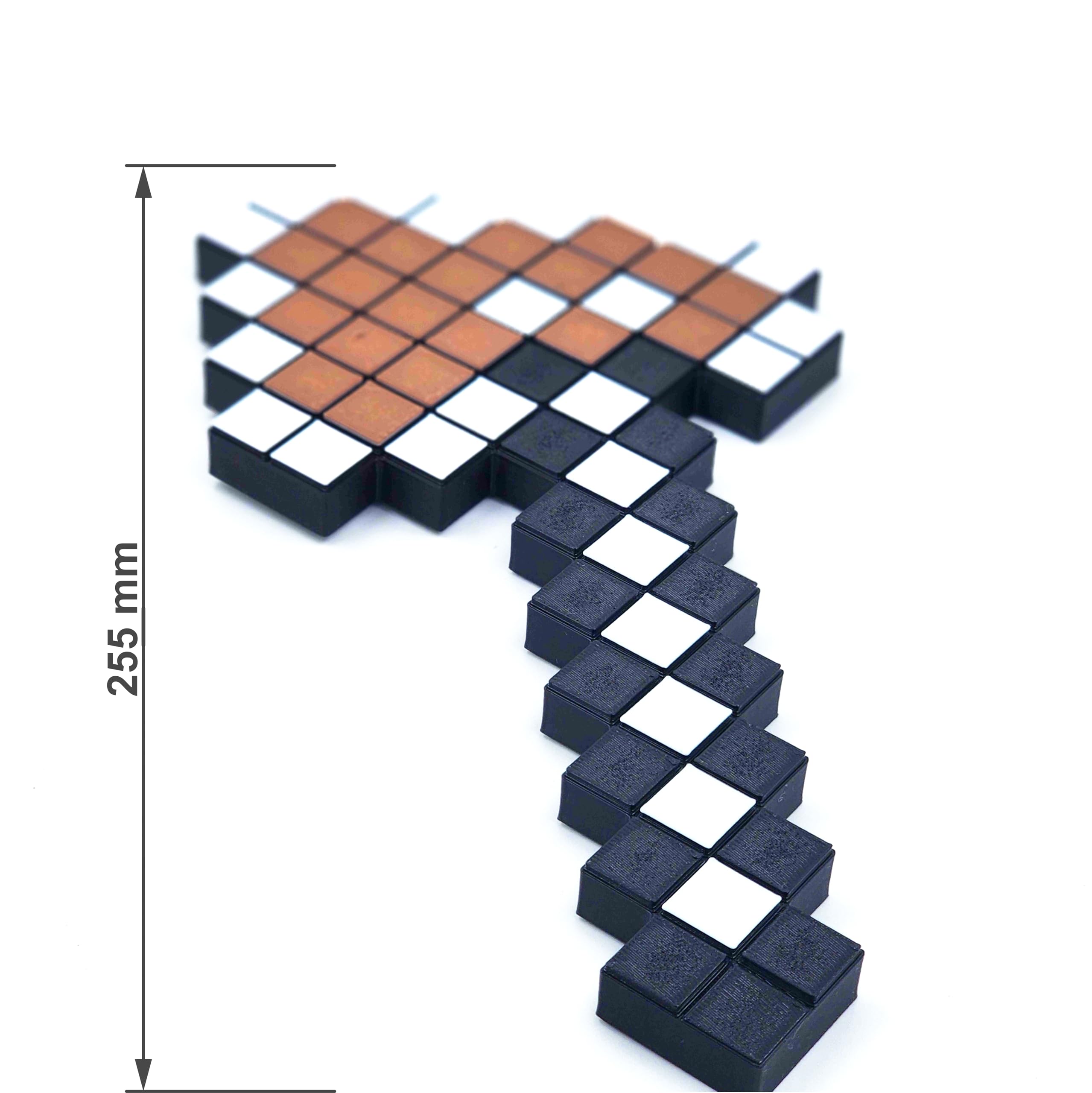 3D Printed Pixel Axe Toy | Blocky Gaming Prop | Safe Cosplay Accessory for Kids & Fans 2