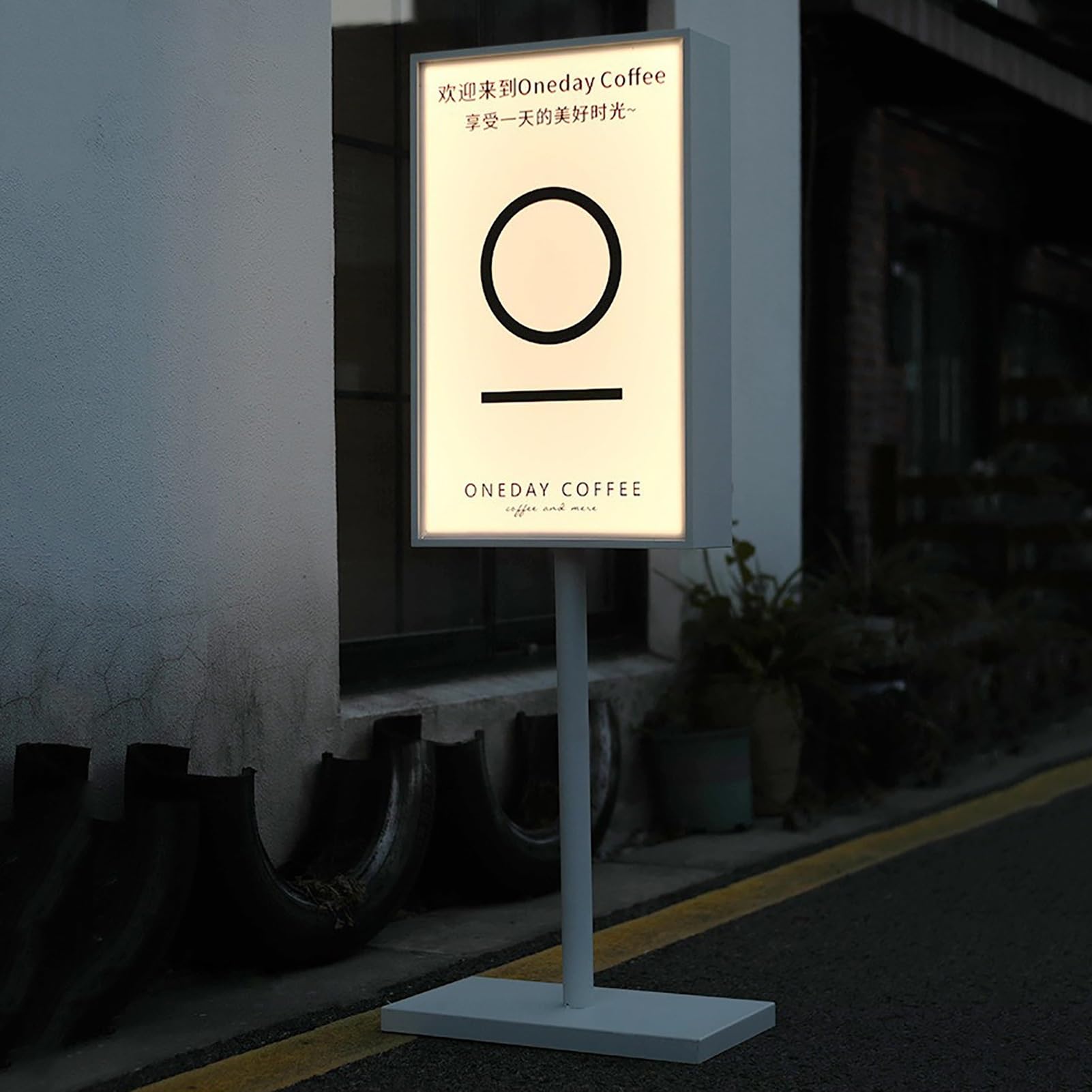 Soporte para carteles con luz LED, soporte de suelo para exhibición al aire libre, soporte de póster para señalización, 40 x 70 x 120 cm, soporte versátil para carteles para eventos y promociones