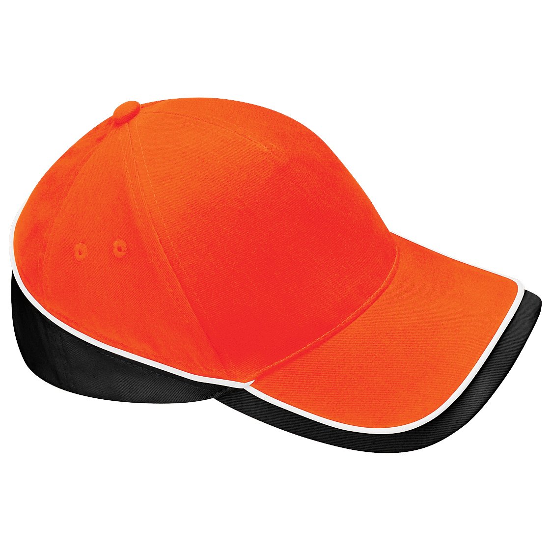 Beechfield Unisex Teamwear Competition Cap Baseball/Headwear (One Size) (Orange/Black/White)