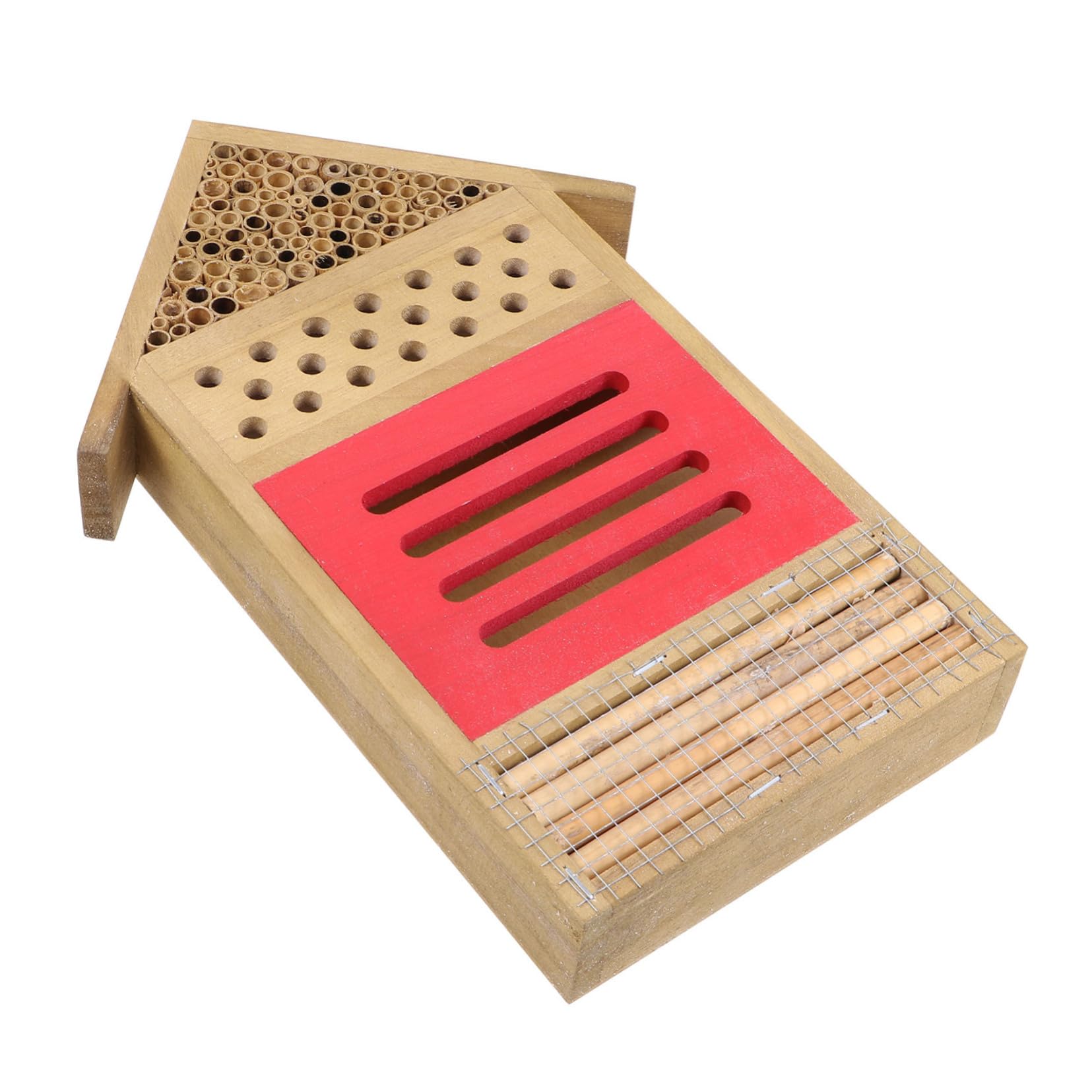 YARNOWHoneybee Nest The Pollinators Garden Tool Ladybug Wooden Bee House Native Bee Garden House Wooden Butterfly Habitat Wooden Insect House Insect Hotel Bee Hive Honeycomb Wooden House