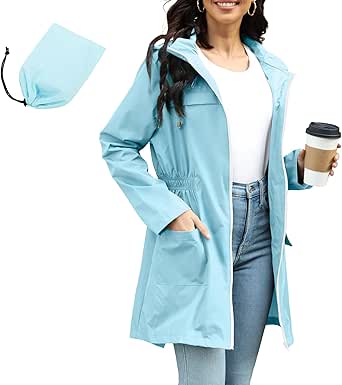 JIANGML Regenjacke Damen 2025 - Wasserdicht & Atmungsaktiv Für Outdoor
