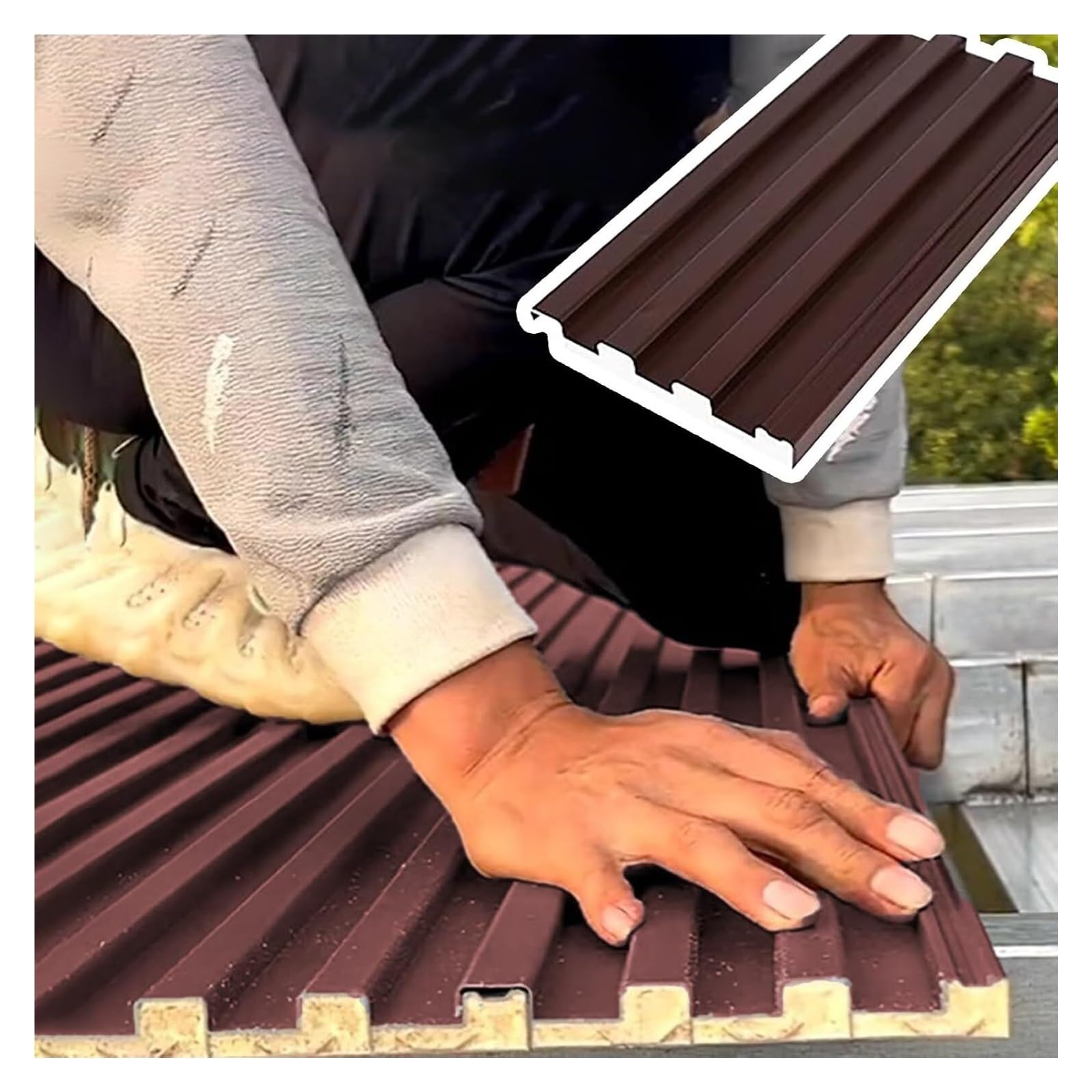 Btyqkzvpm 8Pc Aluminum Roofing Panels, Insulated Corrugated Roof Panels For Chicken Coop Greenhouse Home(,L1.6m/62.8Inch/5.2Ft)