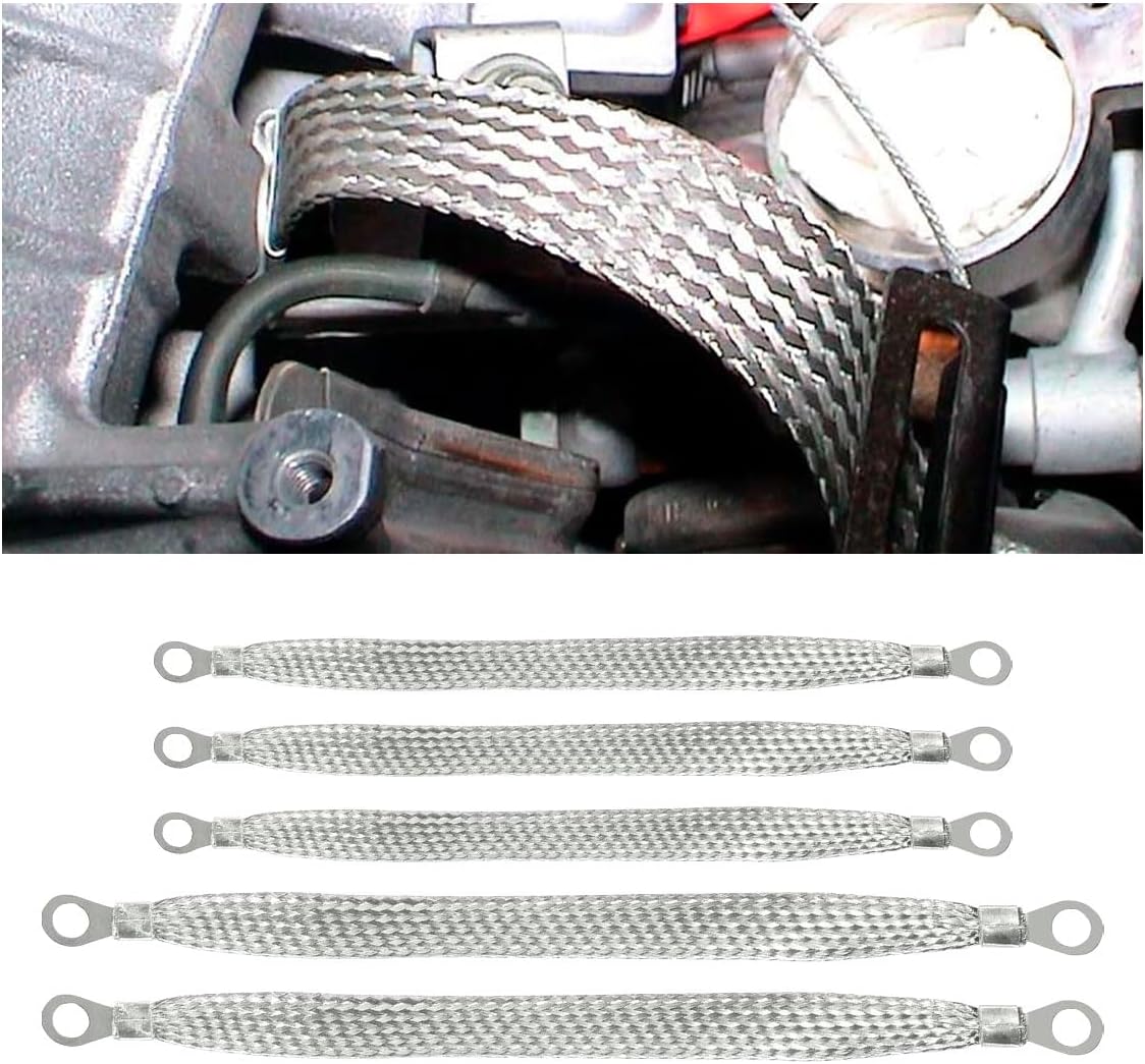 Automotive Ground Strap Kit, 3PCS 10"×1/2" & 2PCS 13"×1/2