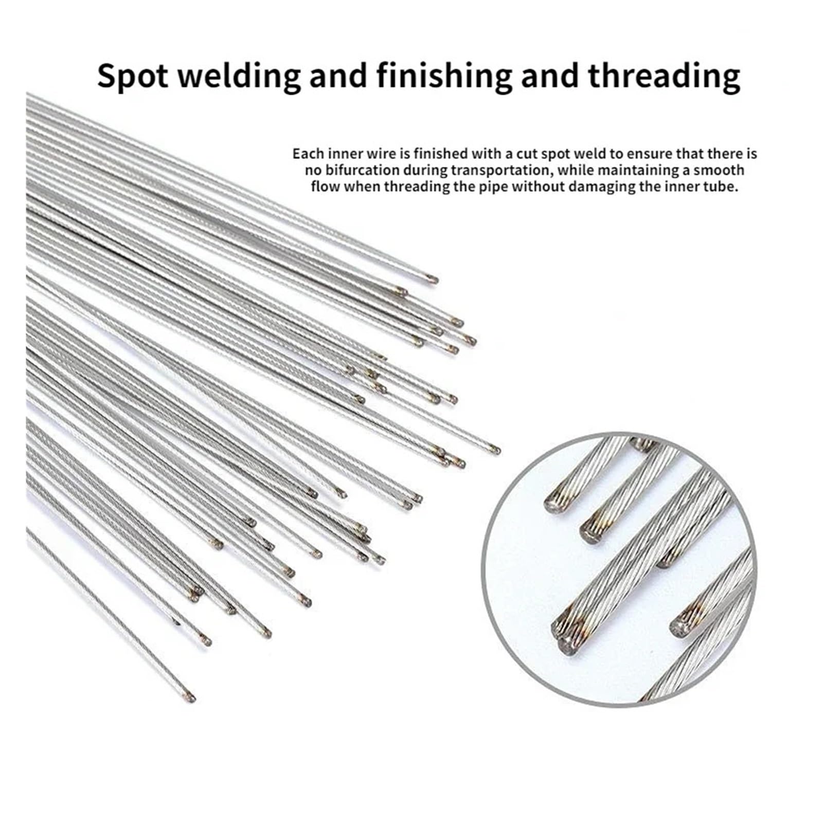 5-50 stücke 2meter MTB Fahrrad Bremsleitung Fahrrad Speed ​​Line Fixed Gear Shift Bremskabelsatz Kern Innendraht for MTB Rennrad(50pcs Brake Cable 2meters)
