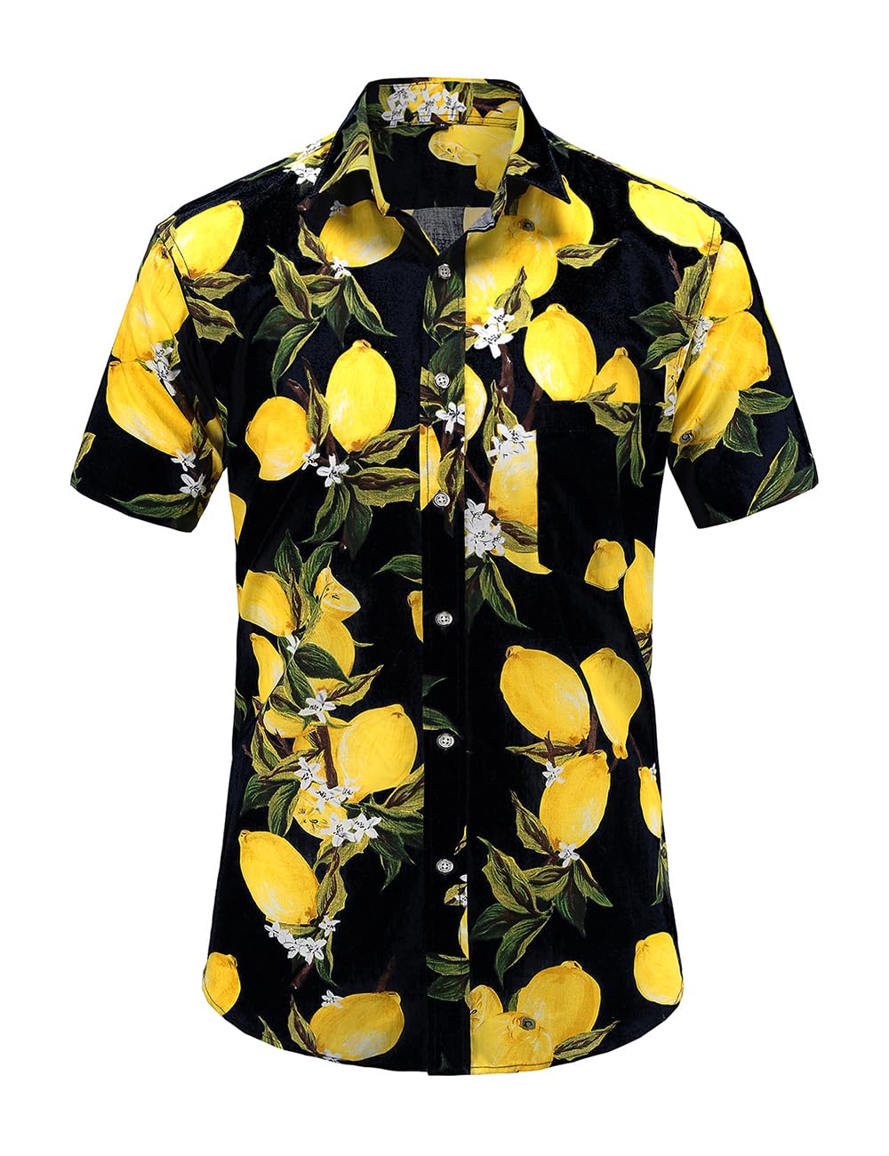 JEETOO Floral Short Sleeve Hawaiian Shirt for Men Print Aloha Hawaiian Shirts