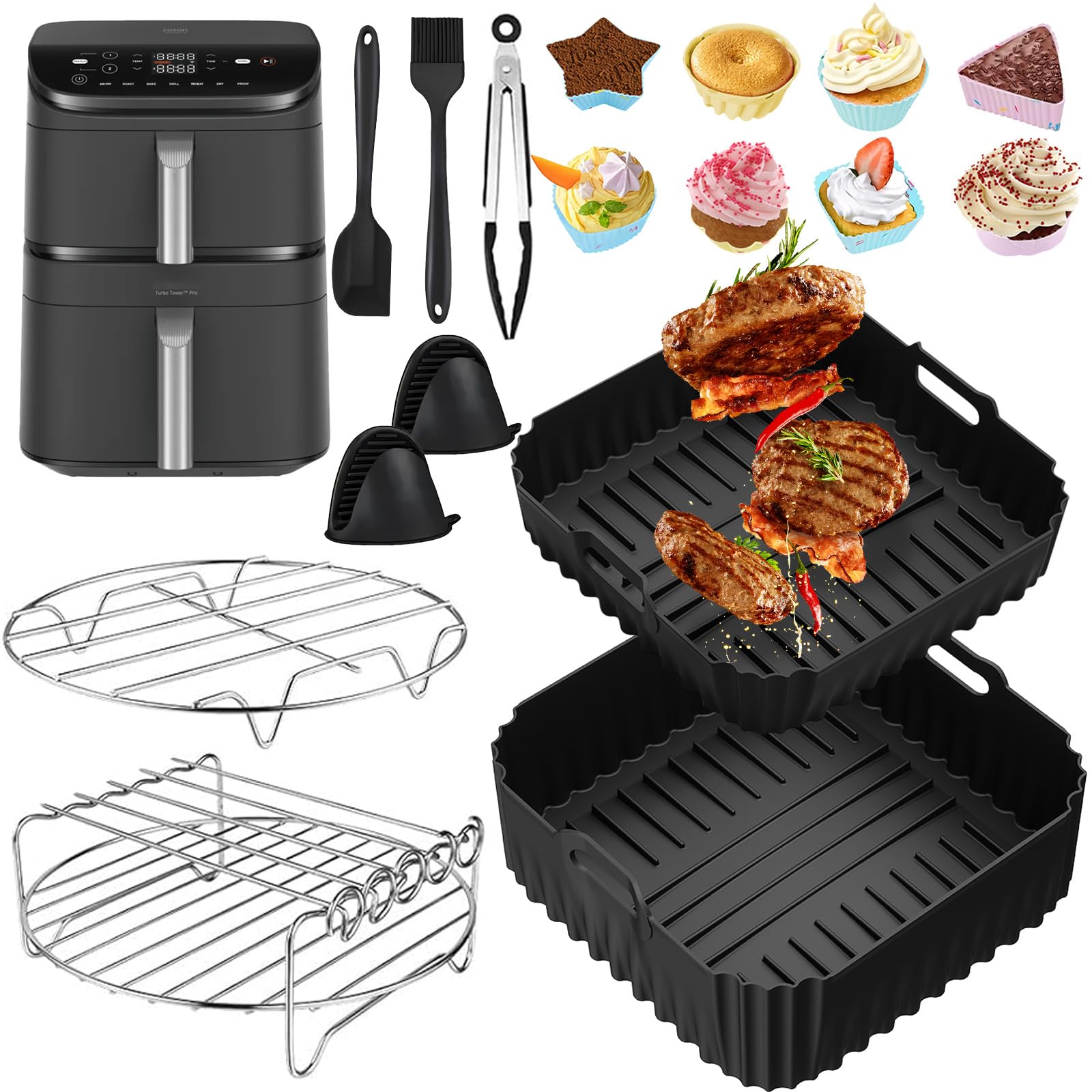 Spatbescherming voor Cosori Airfryer, heteluchtfriteuse, TurboBlaze Spatbescherming voor Cosori Airfryer, heteluchtfriteuse, TurboBlaze