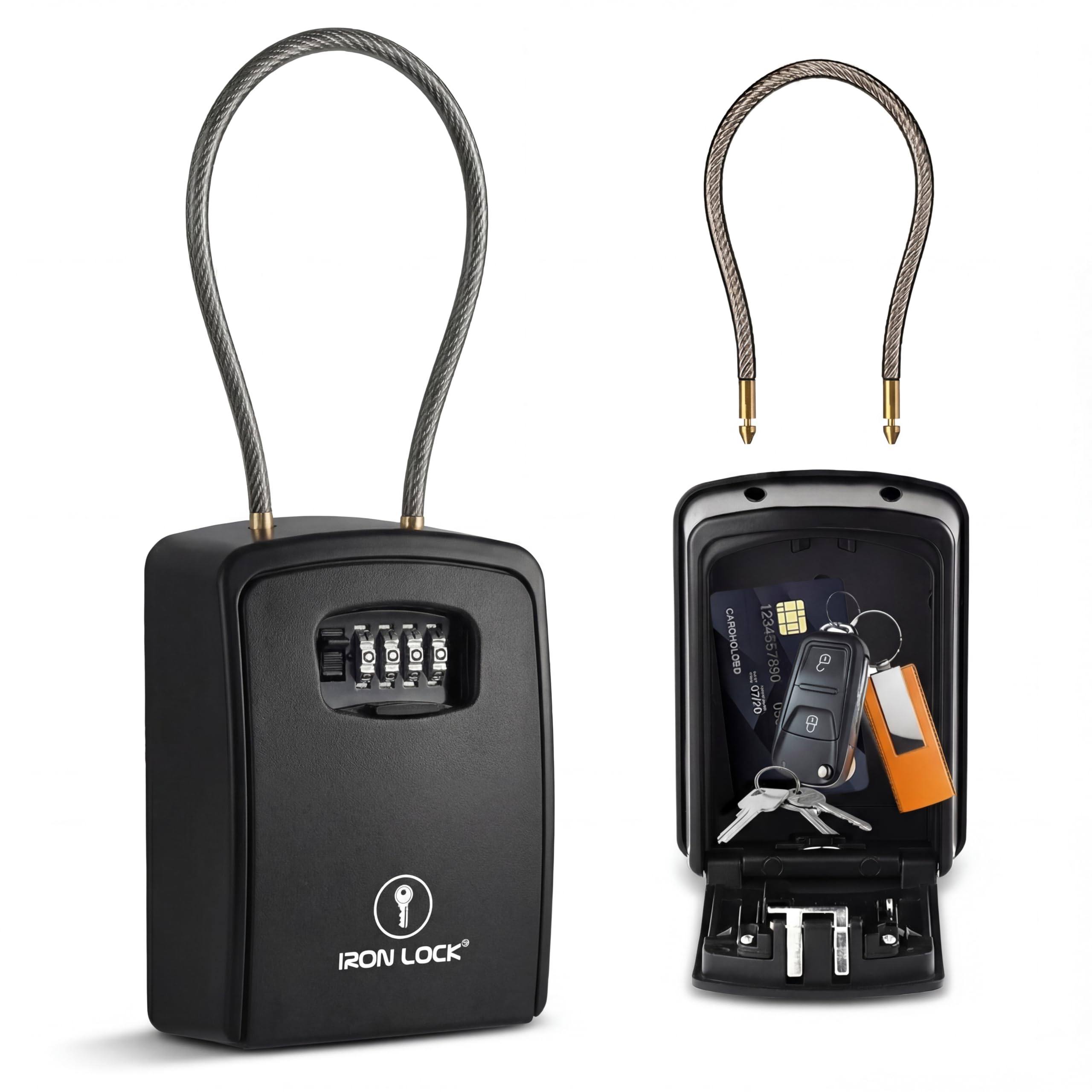 ロック バースデーbox Amazon.com : Iron Lock® Portable Cable Shackle Key Lock Box with