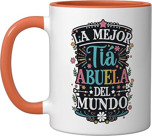 Miniatura 6 de La Mejor Tia Abuela Del Mundo Best Great Aunt - Taza de cerámica, color azul y blanco