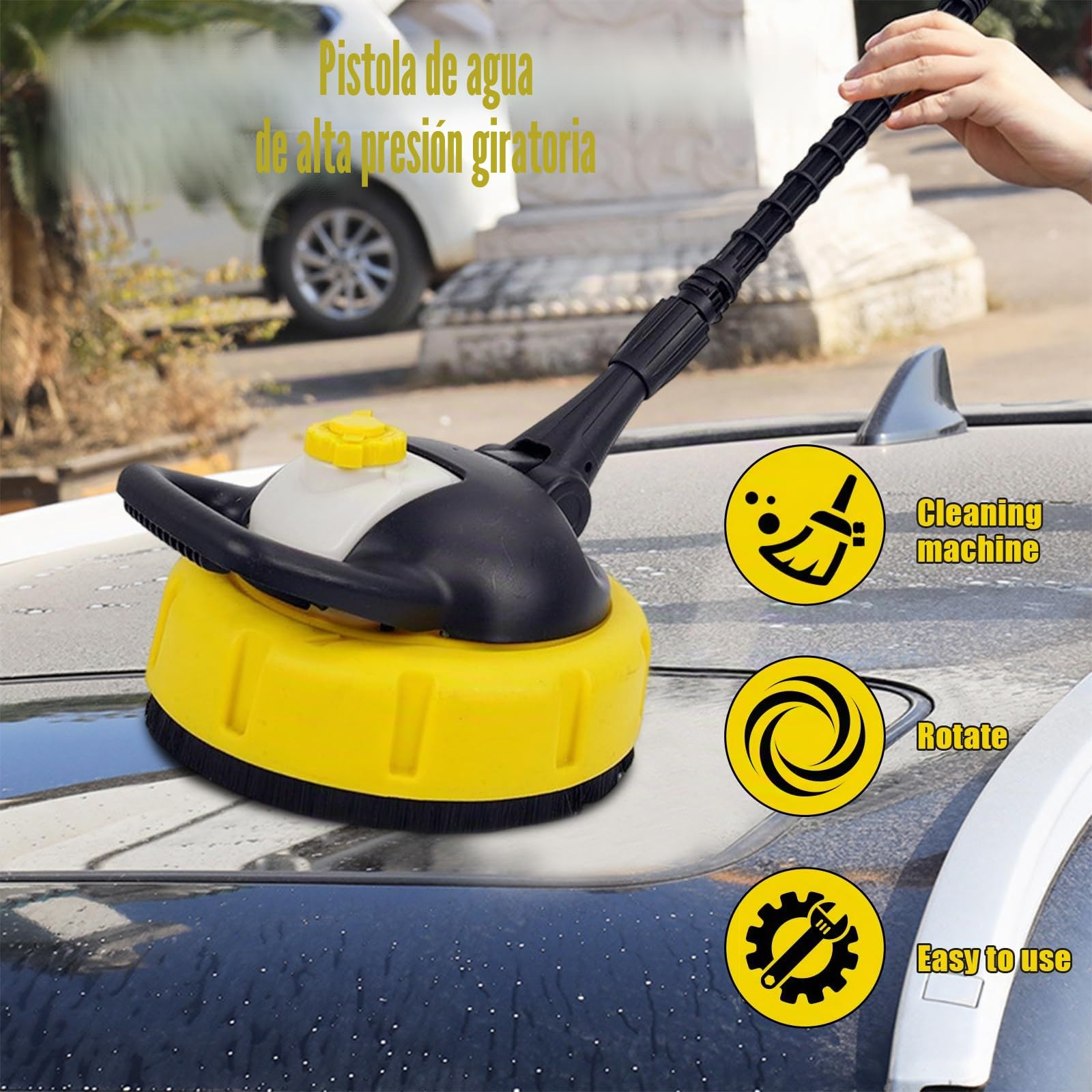 Cepillo rotativo para limpiadora de superficies Karcher K, limpiadora de superficies Kärcher K-serie K2, K3, K4, K5, K6, K7, limpiadora de superficies rotativa (con caja de limpieza)