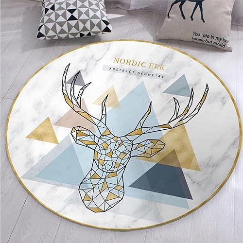 Creativity Round Rugs 80cm 100cm 120cm 140cm 160cm 180cm 200cm Circular Carpet for Living Room Bedroom Large Small Computer Chair Mats Washable