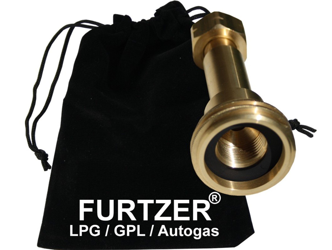 LPG GPL - Adaptateur ACME de bouteille de gaz propane, long, avec pochette en tissu