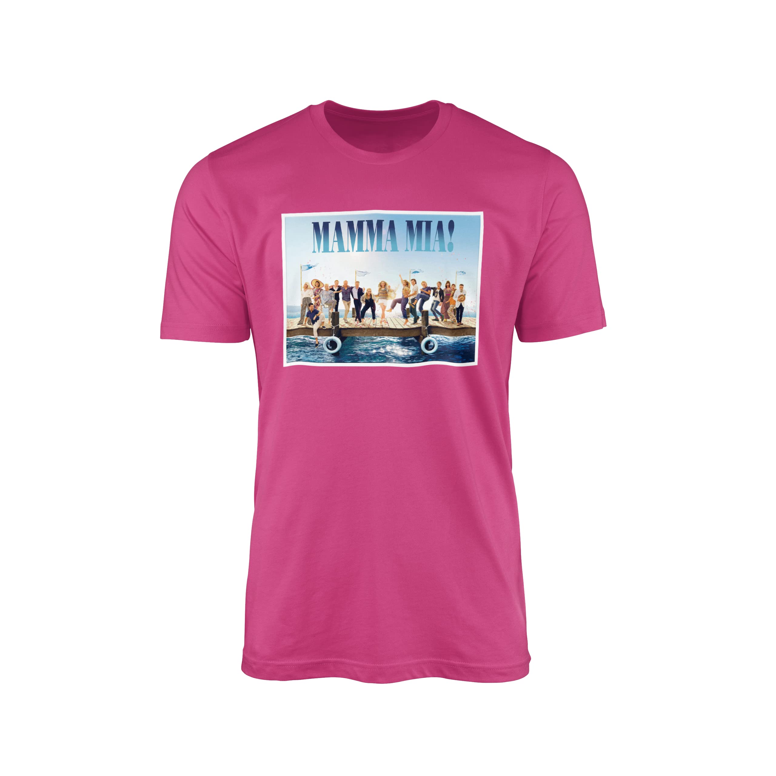 SmartyPantsMamma Mia Here We Go Again T-Shirt - Movie Film Theatre Musical Romantic Comedy Fan Inspired Pop Supergroup Song Graphic Photo Top Tee Gift Present Clothing (Pink Prime