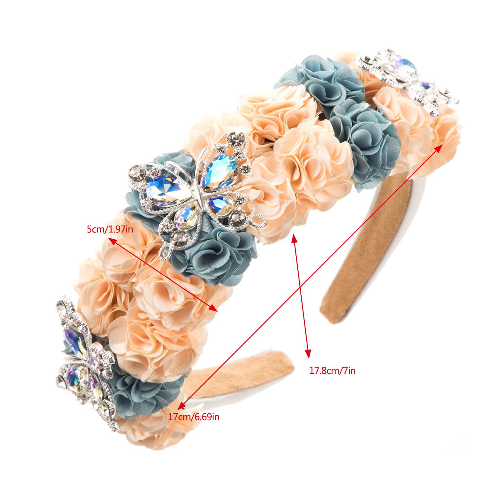 Fascia Per Capelli LED Con Fiori E Farfalle – Cerchietto Luminoso Glitterato Per Donne E Ragazze, 3 Modalità Luce, Per Rave E Feste