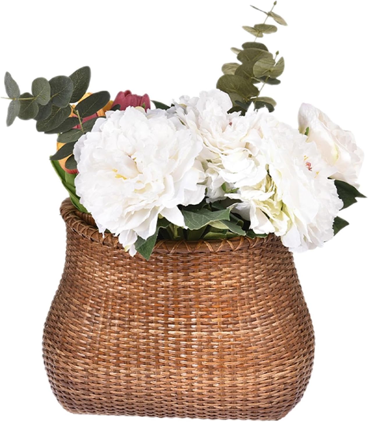 Bicycles Basket Front - Front Handlebar Storage Basket with Adjustable Leather Straps | Woven Rattan Basket | Bicycles Storage Organizer | Basket for Outdoor Camping Hiking, Carton