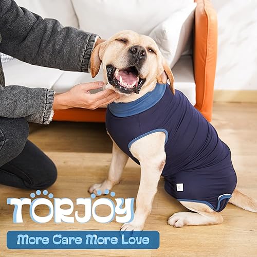 Miniatura 7 de Traje de recuperación de cirugía transpirable para perros para hombres y mujeres, enterizo profesional de recuperación de perros con cremallera