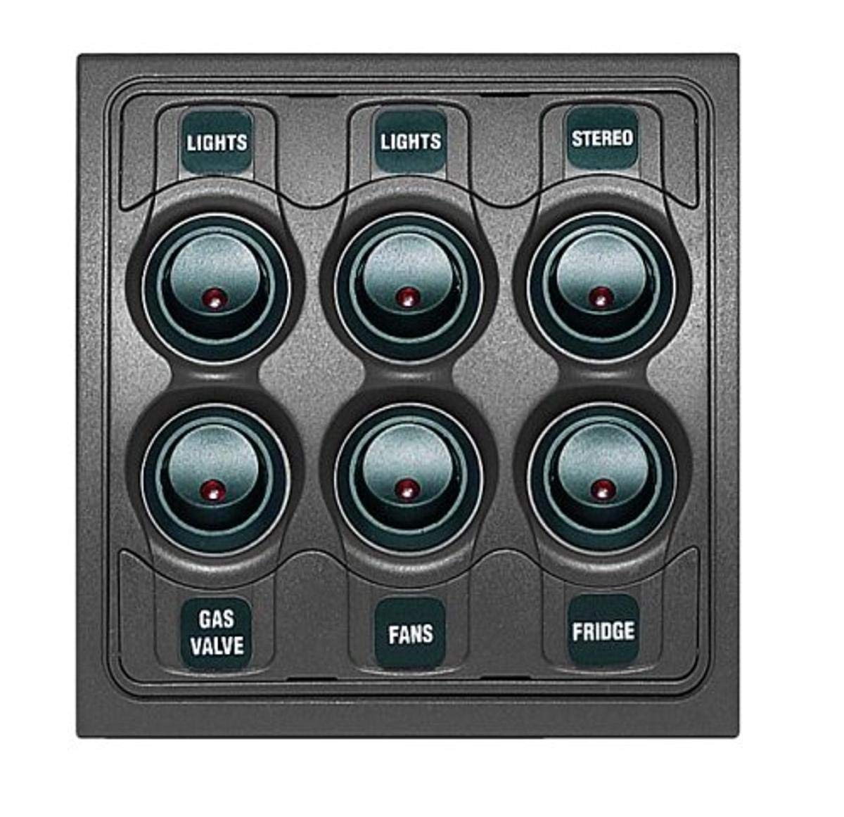 Ancor BEP 1000-6W Contour 1000 Switch Panel, 6-Way by