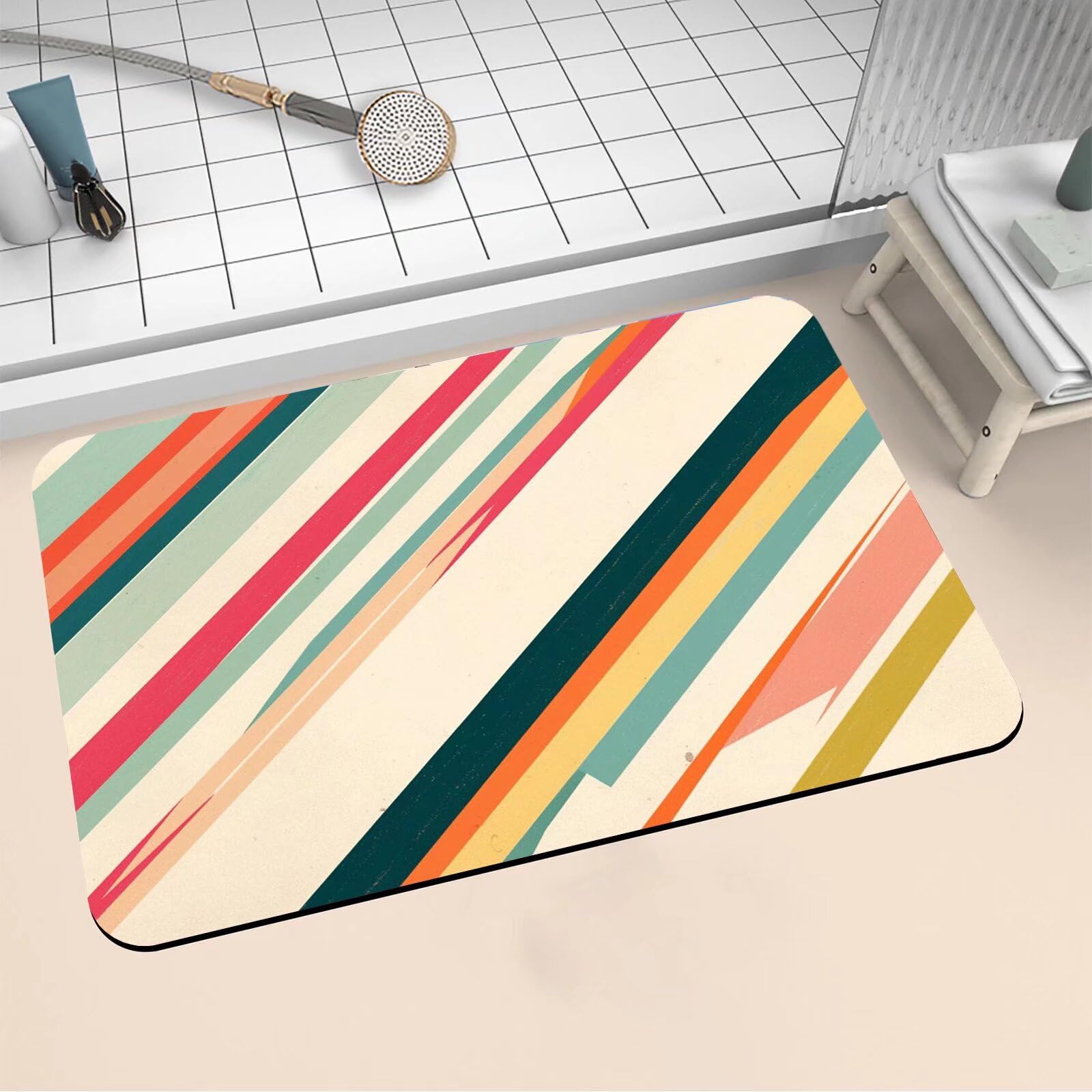Tapis de Bain Diatomite pour une Douche Moderne et Sol Sec
