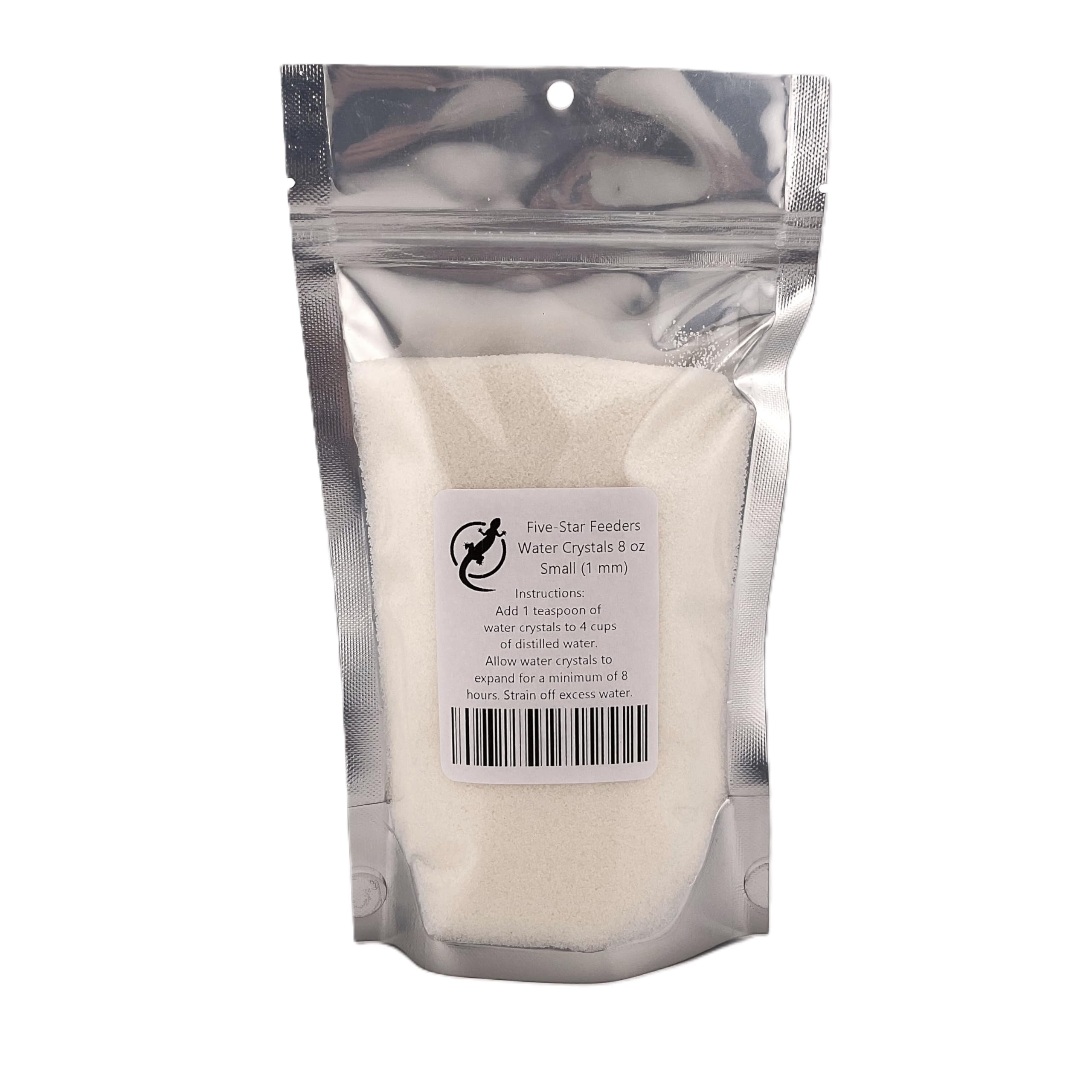 Water Storing Polymer Crystals for Insects and Plants by Five-Star Feeders (8 oz. Small (1 mm))