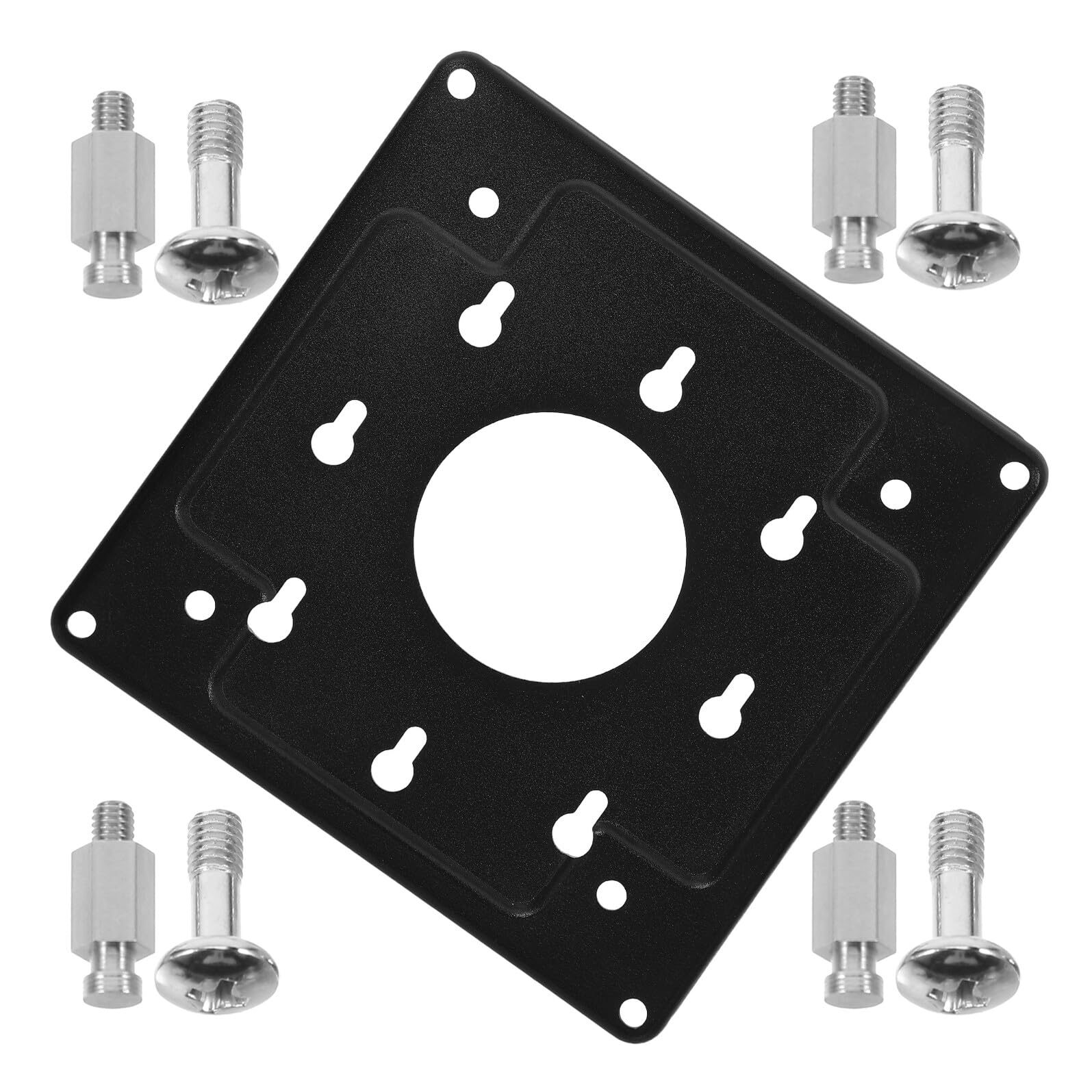 Metal Mini PC Monitor Mounting Bracket Back Plate Sturdy Wall Mount Rack for Space-saving Desktop Setup Compatible with Vesa Monitors and Mini Computers