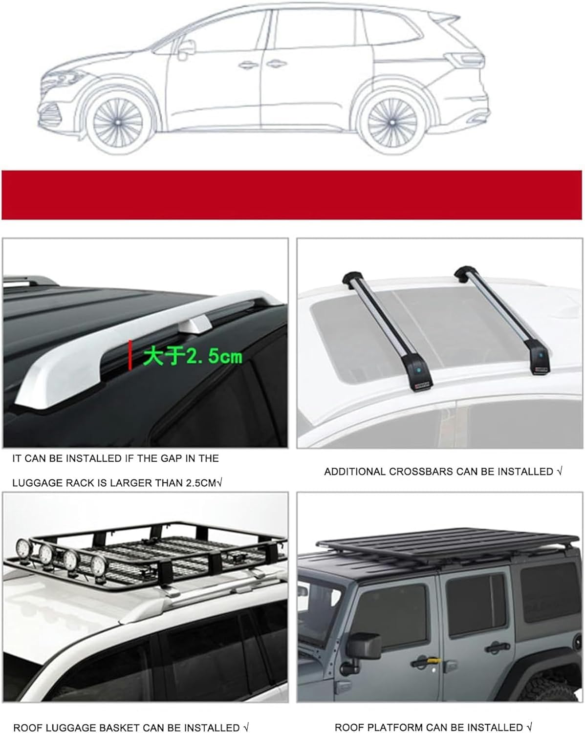 AMNOOL Removable Retractable Vehicle Awning, Waterproof Car Awning with Side Wall Panel, Pull-Out Vehicle Awning, Height Adjustable, RV Awnings for SUV/Truck/Van (Size : 200 * 200CM/6.56 * 6.56ft)