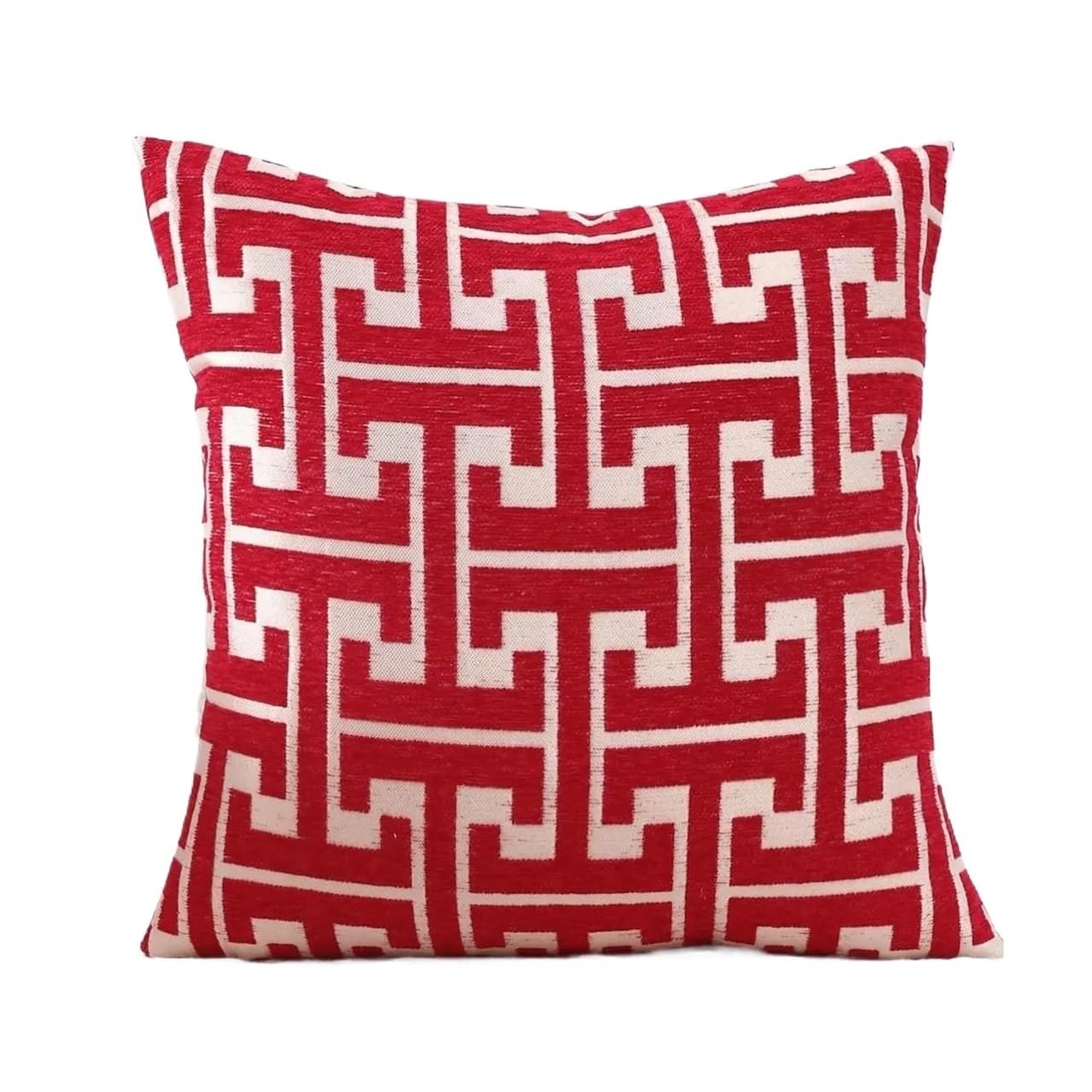 CQAHDSEVF Throw Pillow Cases, Farmhouse Stripe Multicolor Cushion Covers 2 Pack Pillowcase For Couch Bench Sofa 45x45 cm(Red)