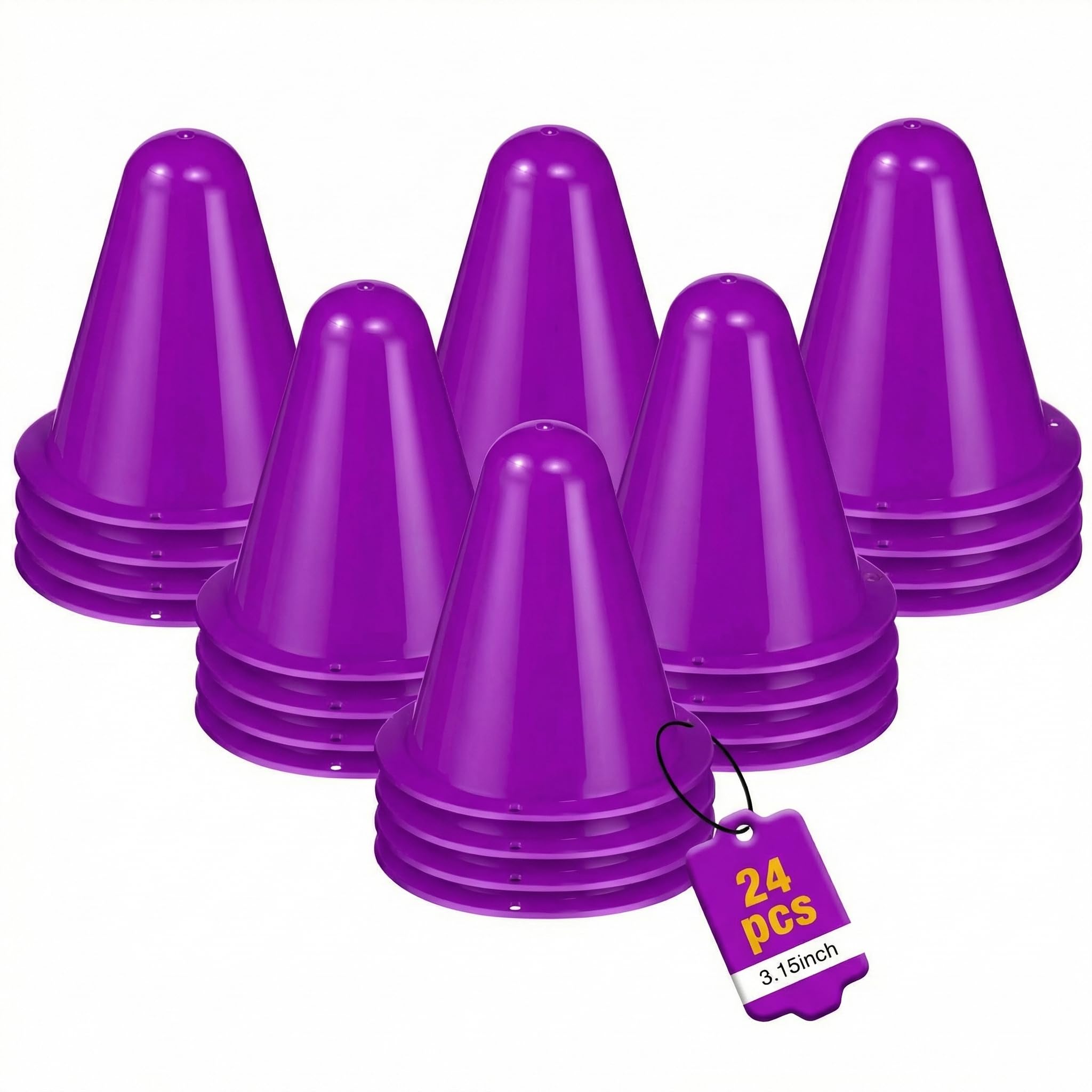 Photo 1 of ZKNDRHJO 24 Pack 3.15 Inch Mini Cones for Sports Drills,Agility & Footwork Practice,Portable Small Cones for Indoor Outdoor Soccer,Basketball,Team Activities