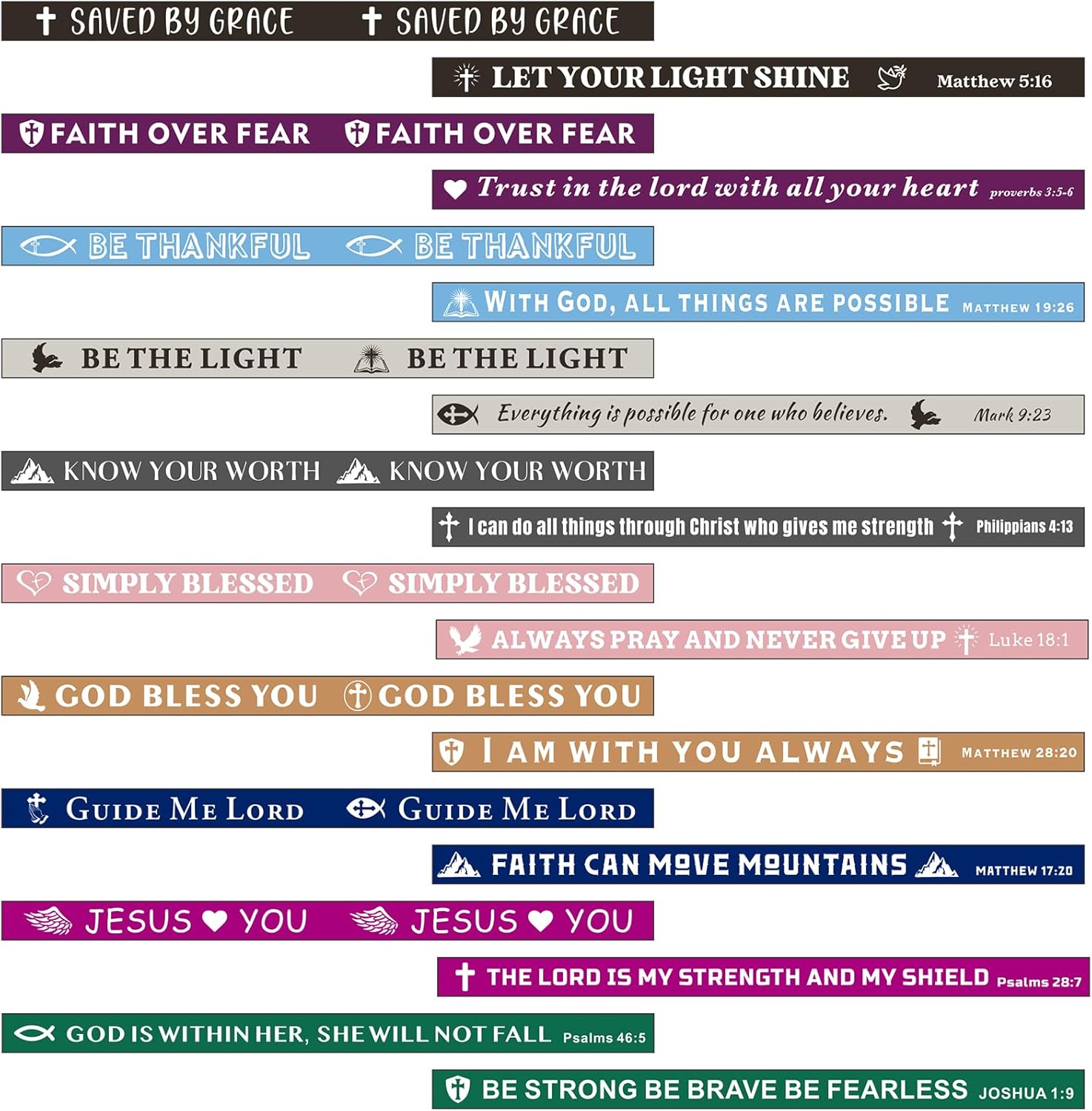 80 Pieces Bible Verse Bracelets Inspirational Silicone Wristbands Faith Rubber Bracelets, Great Religious Christian Gifts For Men, Women, Teens，Children - Image 3