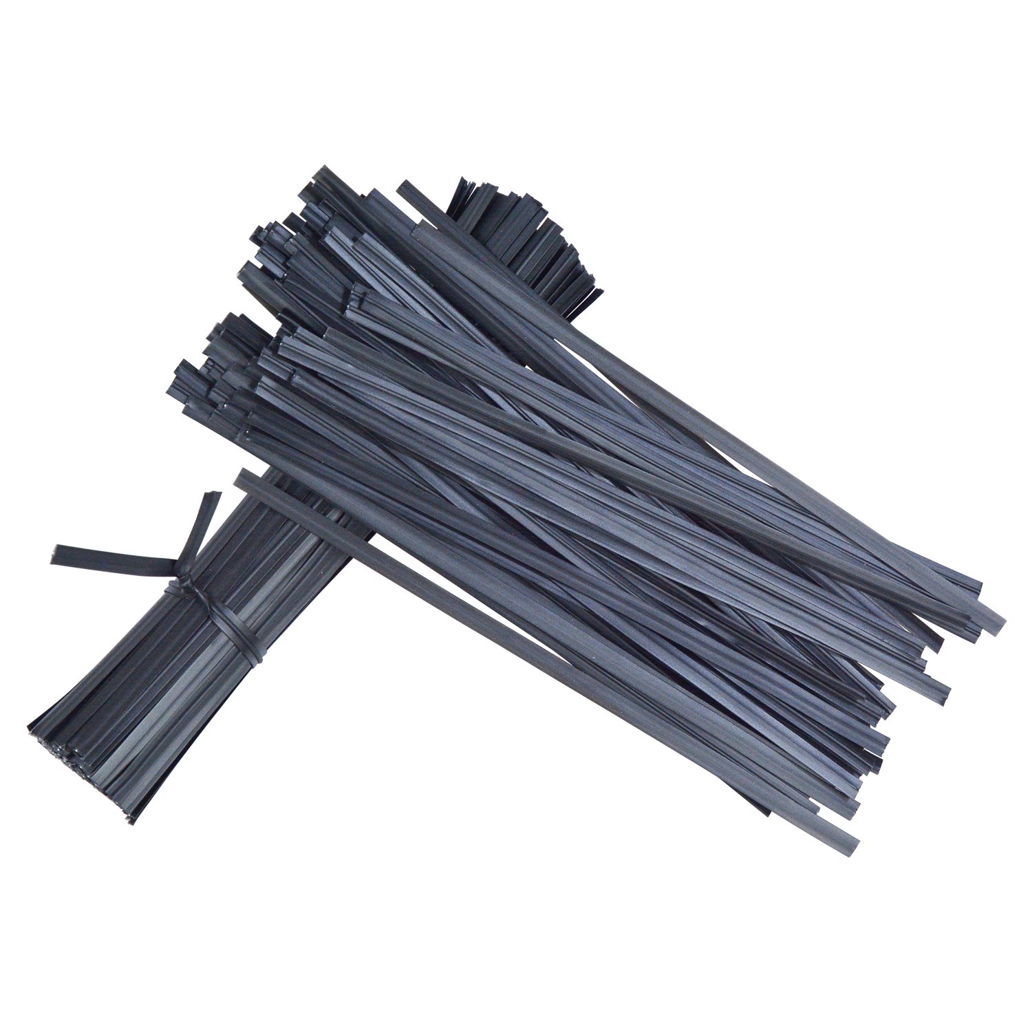 Plastic Black Twist Ties, 5”, 1000 Pcs