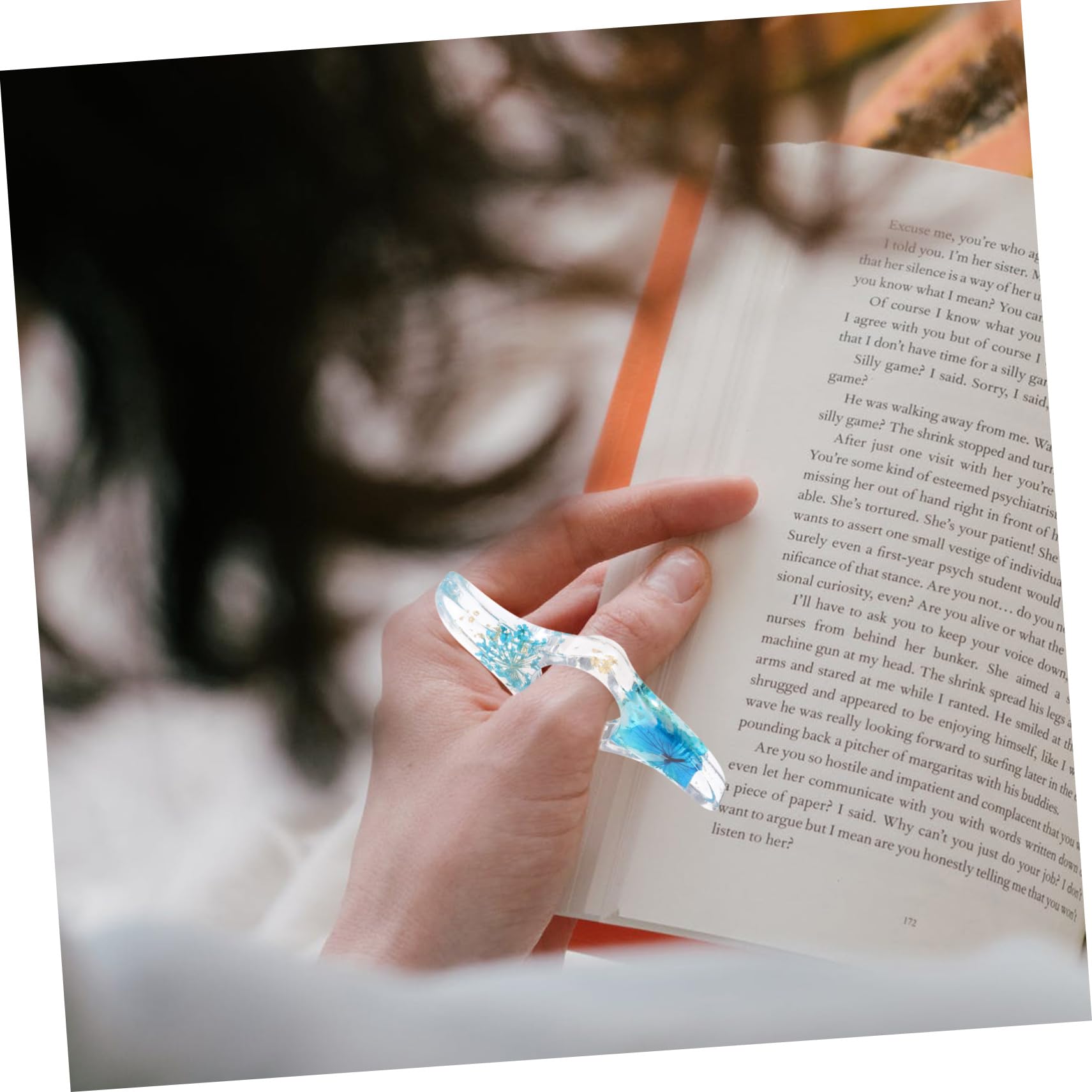 Porta Pagine di Libri in Plastica Resistente, Supporto di Lettura Multifunzione Foro Levigato