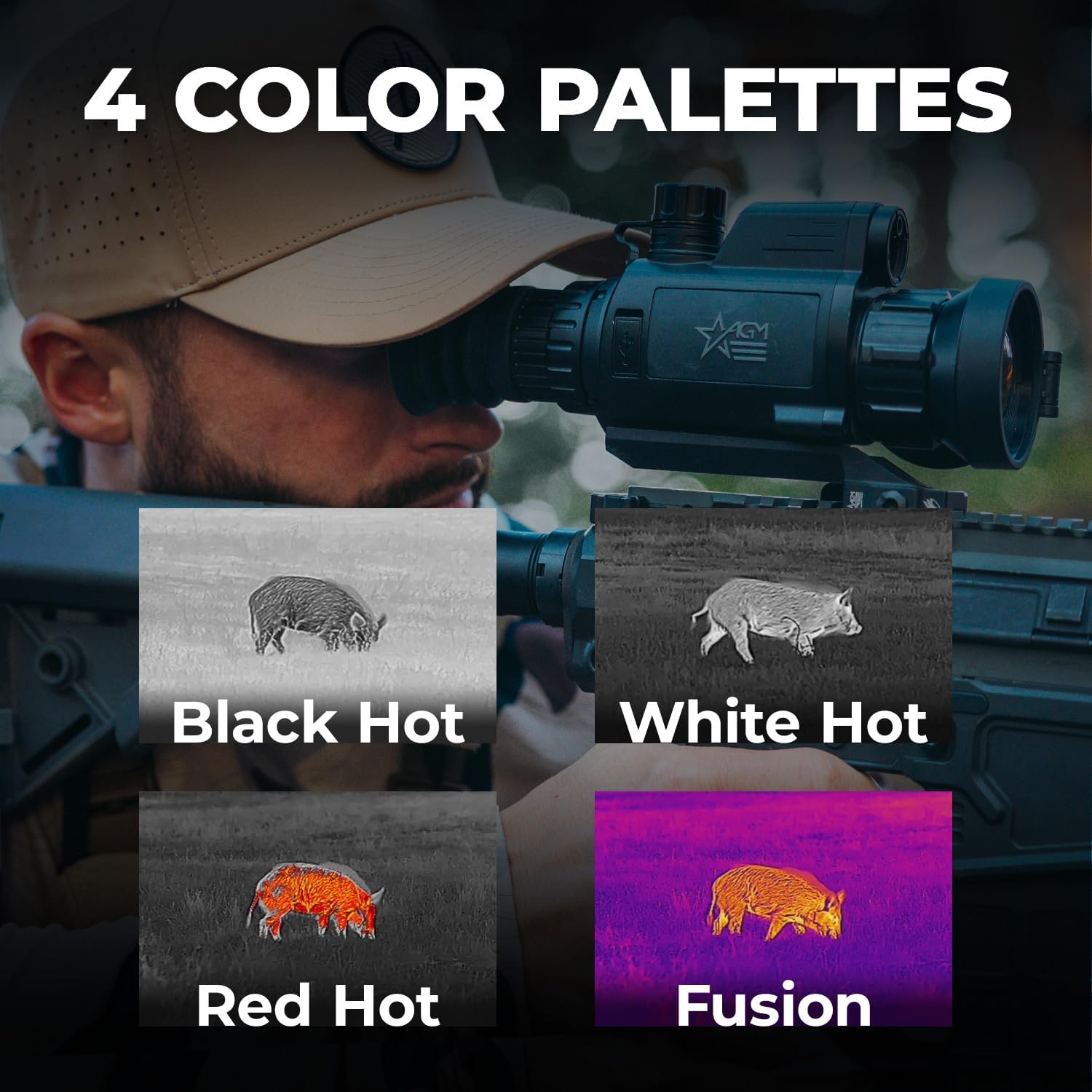 AGM Global Vision Varmint V2 LRF 35-640 Thermal Imaging Rifle Scope with Built-in Laser Range Finder, 20mK, 12 Micron, 640x512 (50 Hz), 35mm Lens.